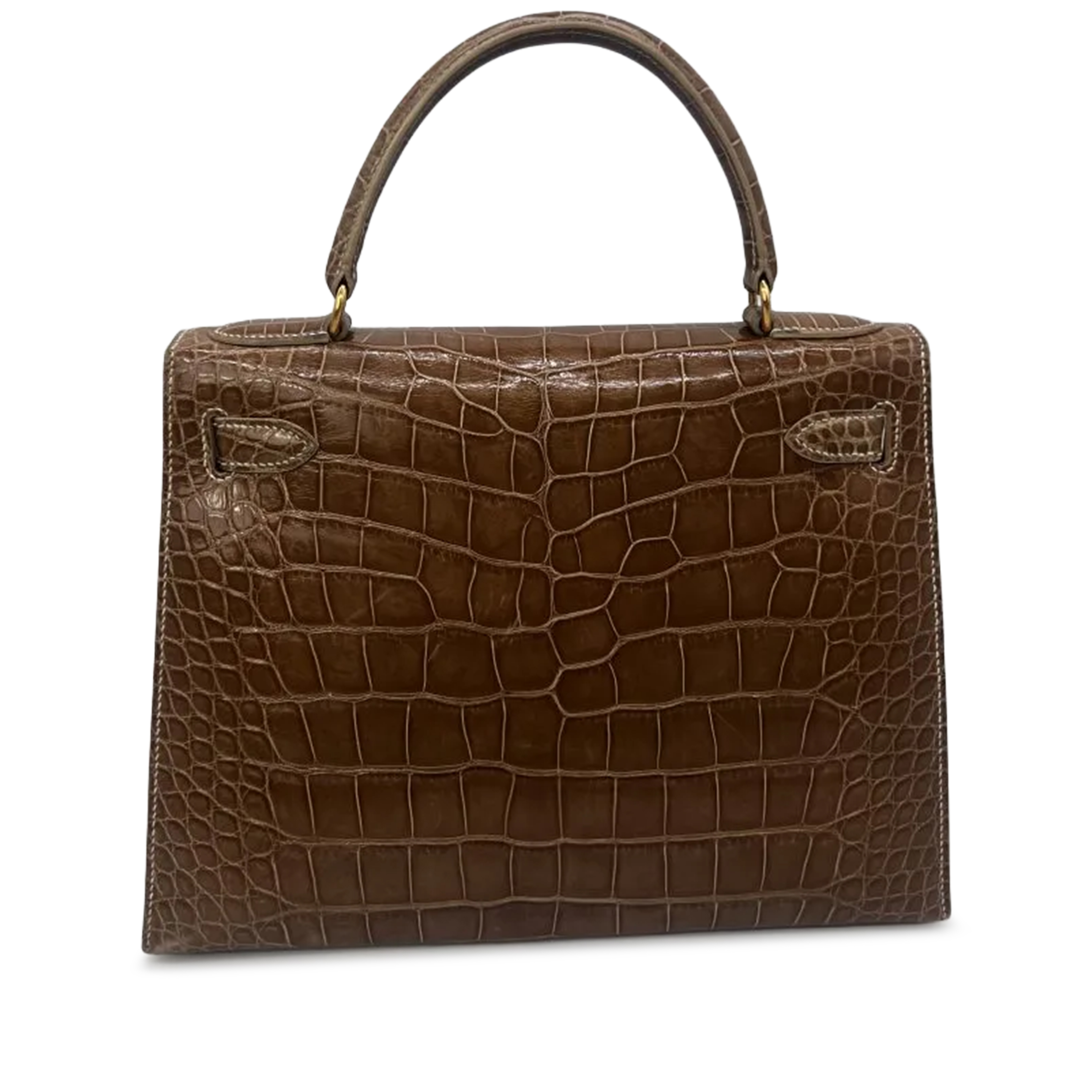 売れ筋介護用品も！ Hermès Vintage Gold 28 Kelly Alligator Shiny Ficelle Vintage 小物