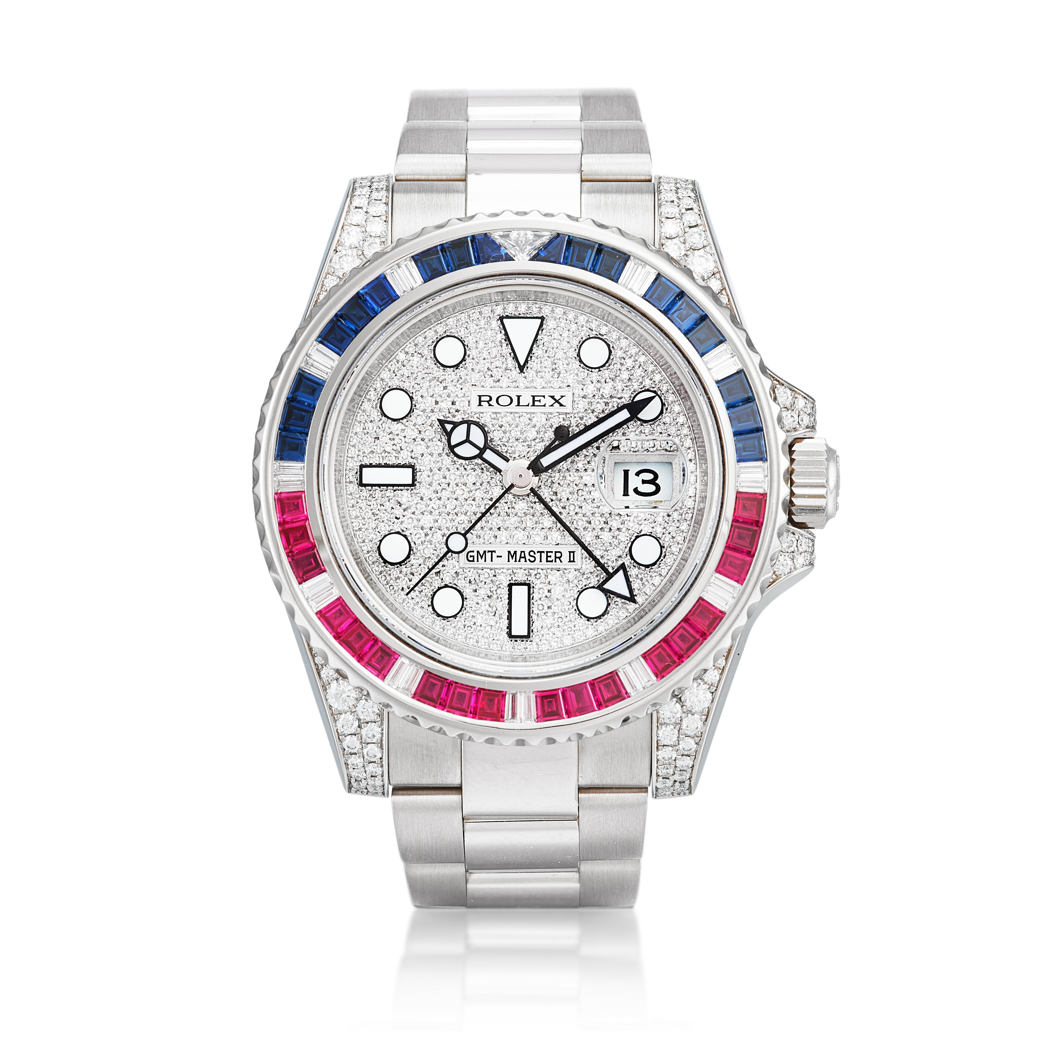 Rolex GMT-Master II (Reference 116759SARU), A White Gold, Diamond