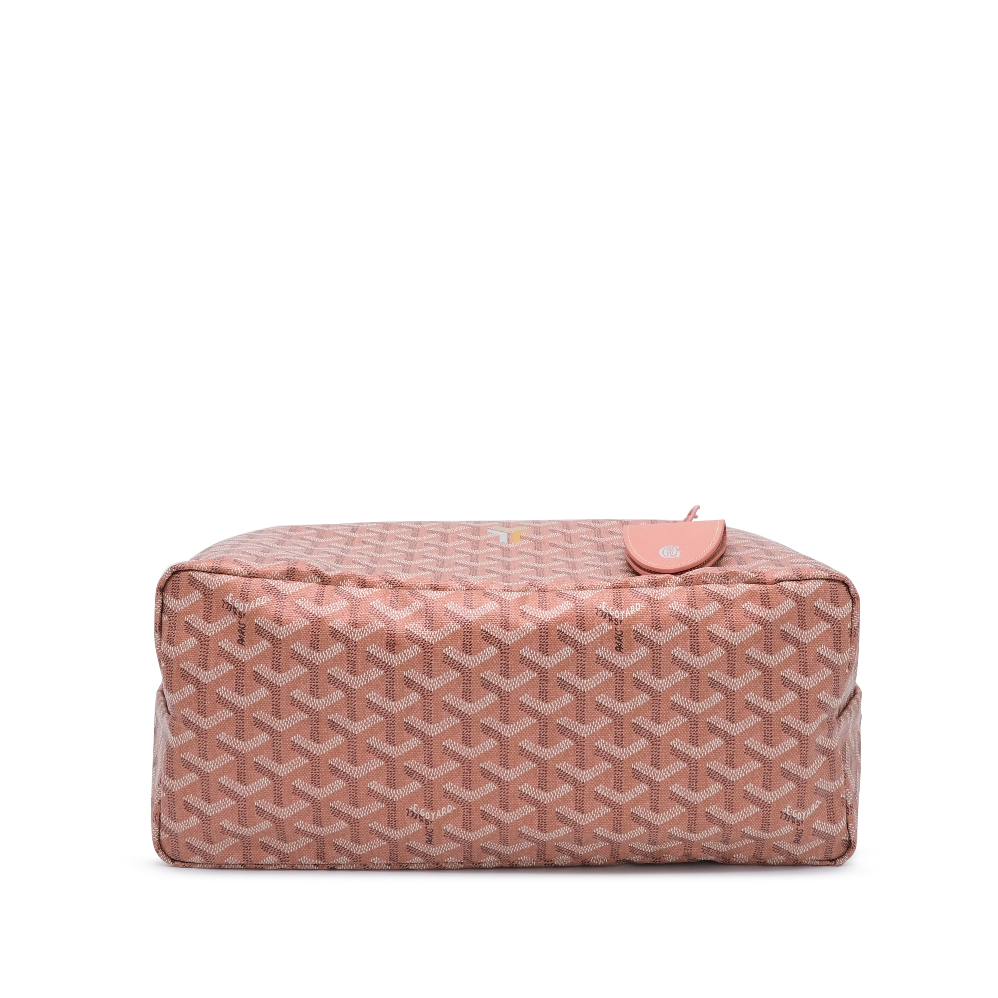 Goyard Pearly Coral Goyardine Canvas And Chevroches Calfskin Saint