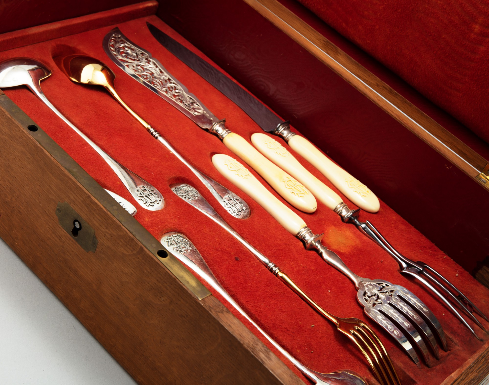 A French silver 265-piece flatware set, Ernest Compère, Paris, circa ...