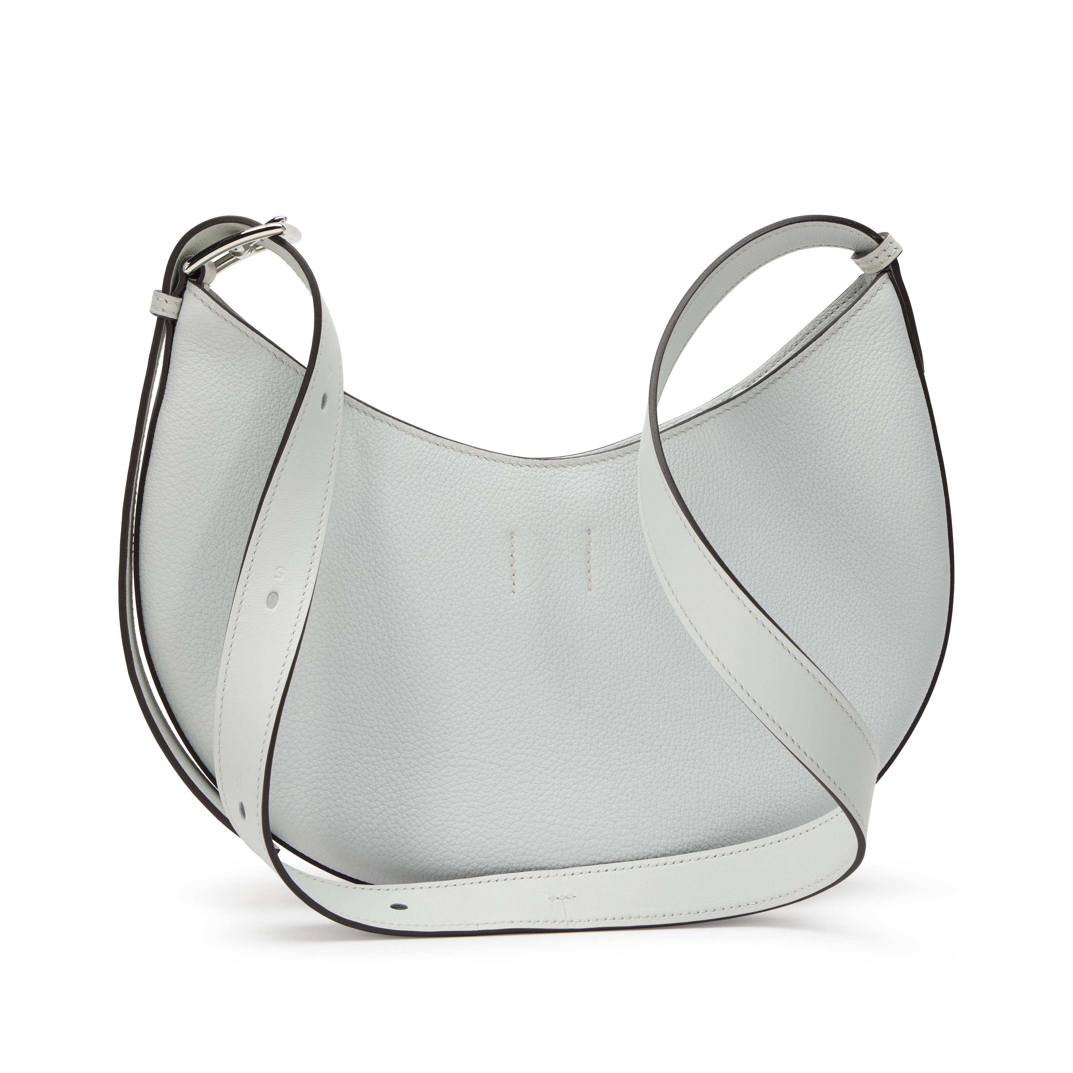 Hermès Gris Platine Togo And Swift P'tit Arcon Bag Palladium
