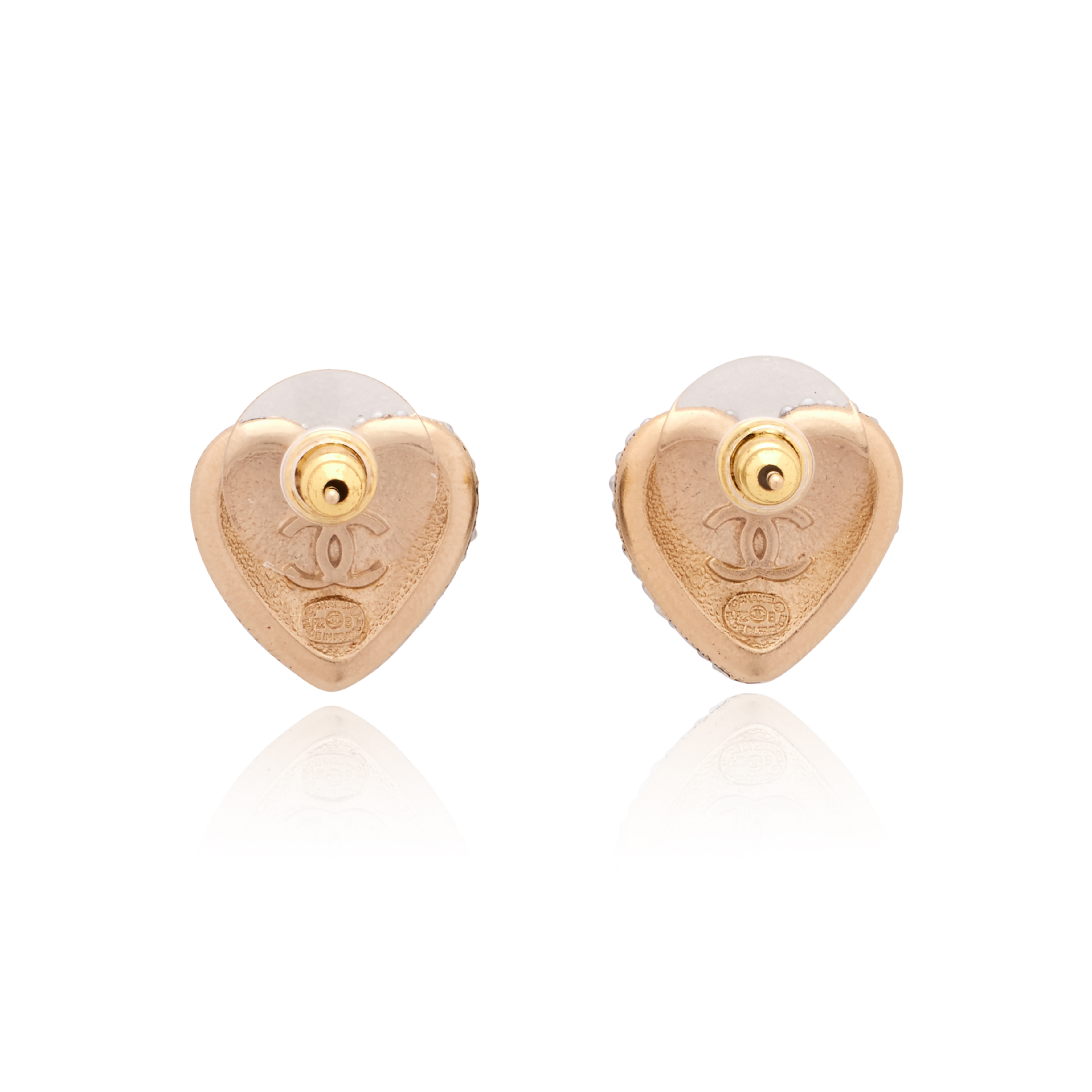 ★関税込★VINTAGE HOLLYWOOD★Black n Pearl Heart Earring.s★ Pearl Earrings, Black Heart Earrings, Pearl Beaded Heart