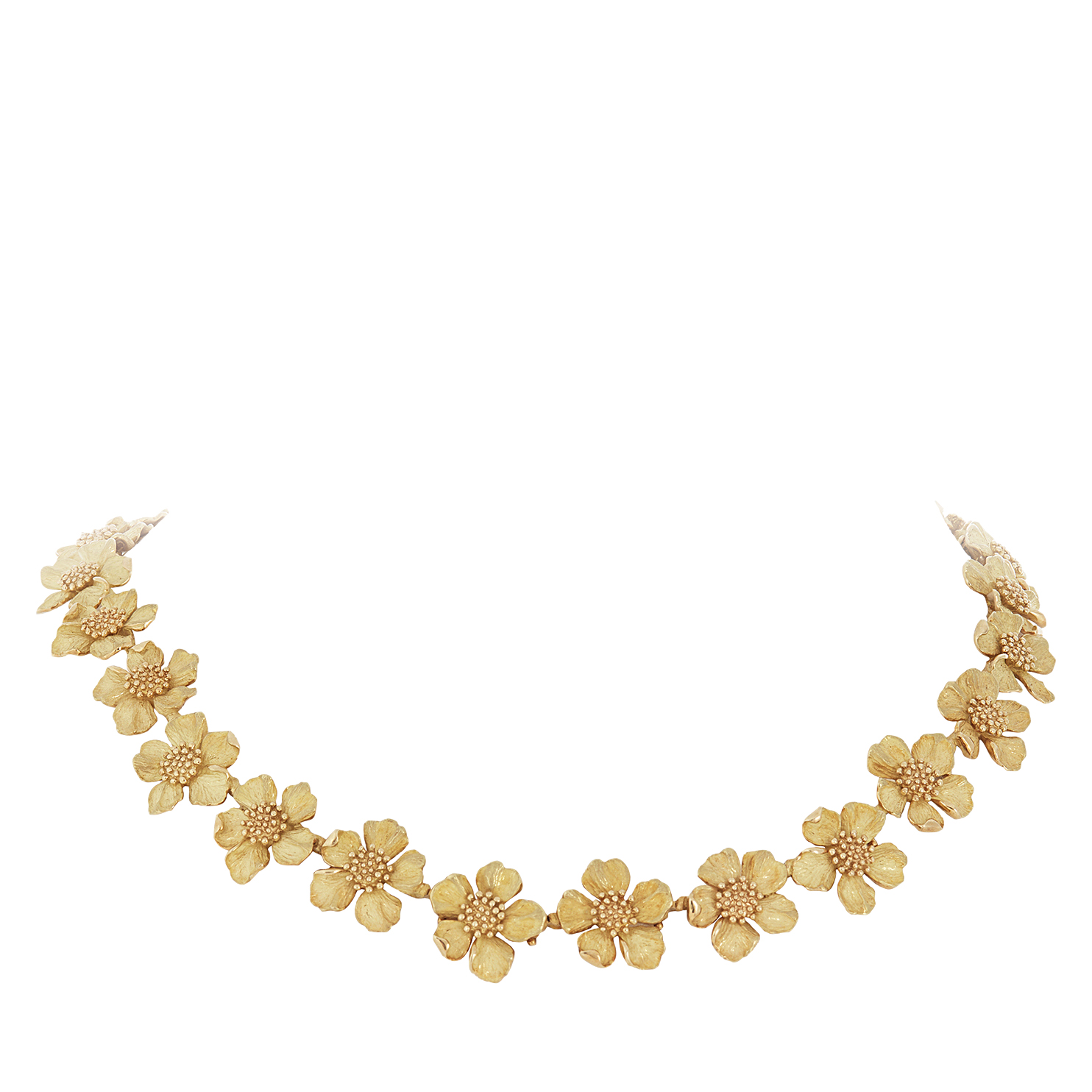 Tiffany & Co. Gold Dogwood Flower Necklace Available For Immediate