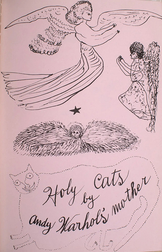 Andy Warhol, Julia Warhola Vintage Holy Cats First Edition, Signed