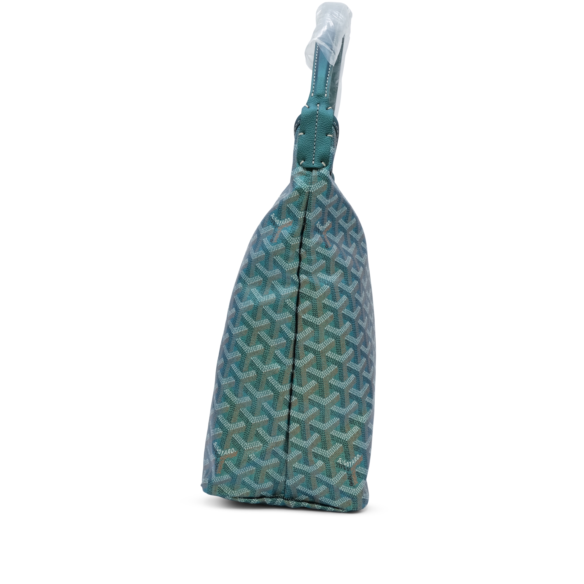 Pearly Green Goyardine Canvas and Chevroches Calfskin Boheme Hobo Bag Palladium Hardware - Image 2