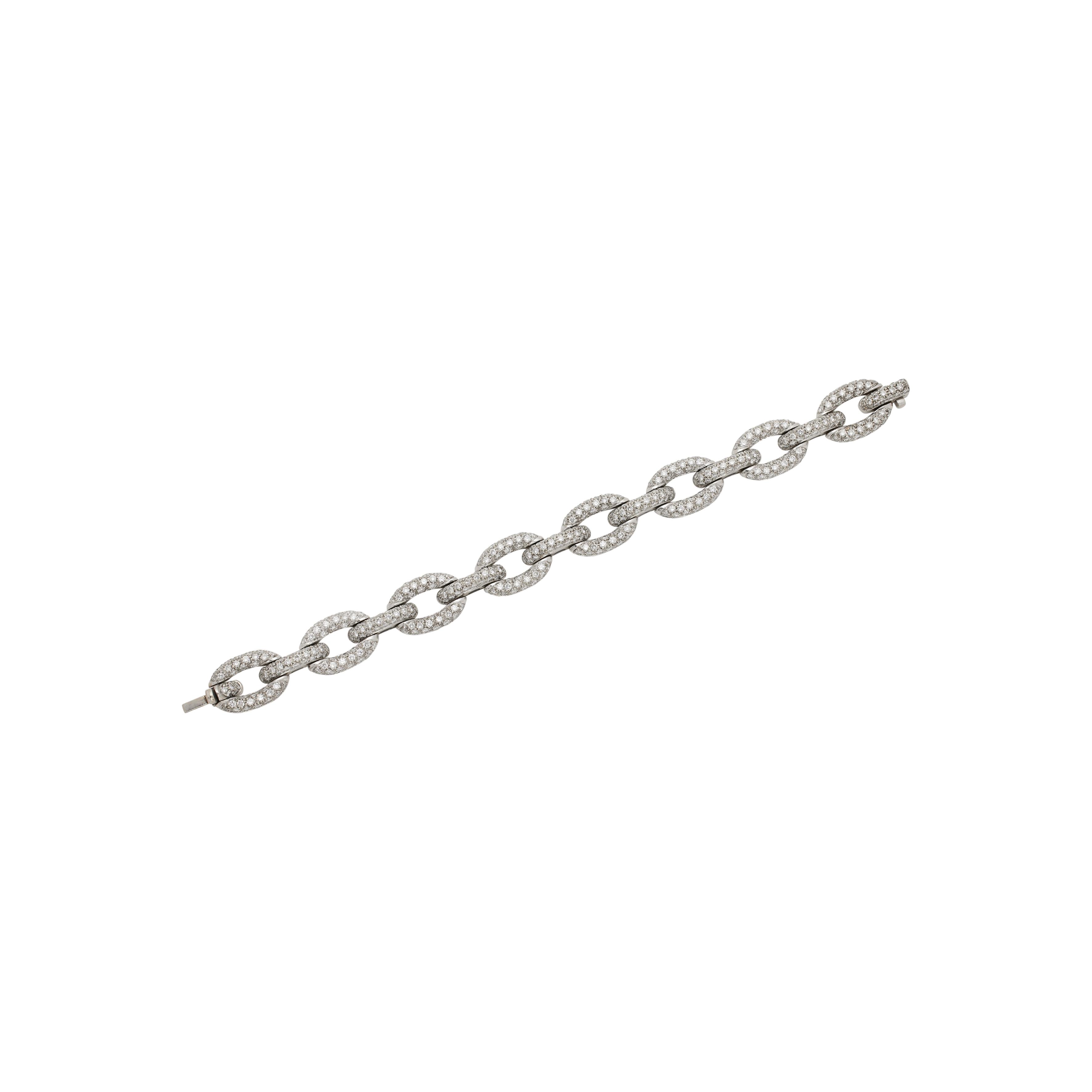 White Gold and 10.20ctw Diamond Link Bracelet - Image 2