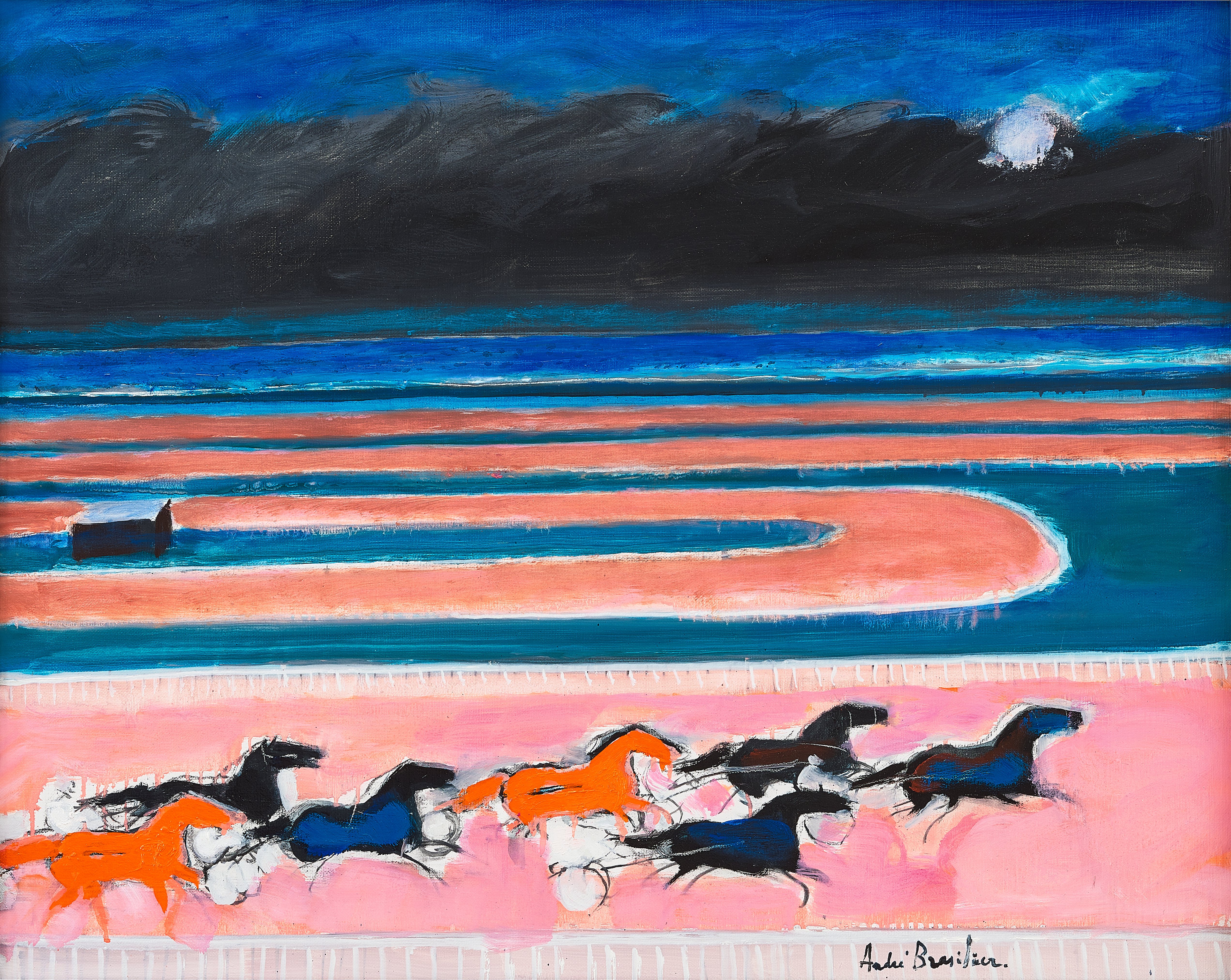 André Brasilier Courses En Nocturne Available For Immediate Sale