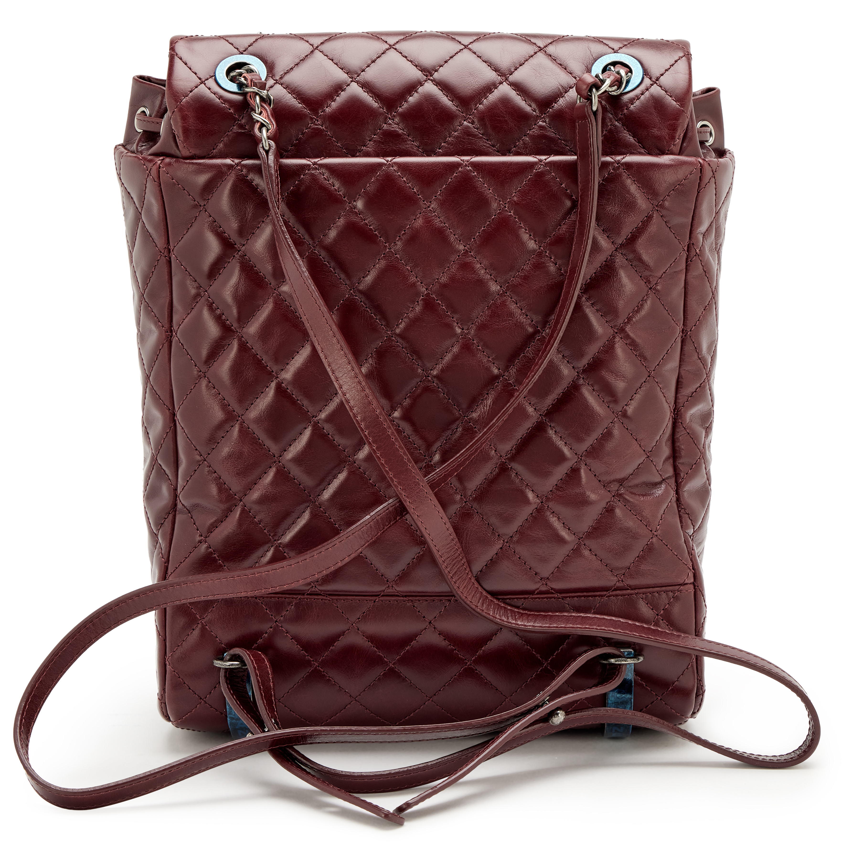 CHANEL quilted lamb leather backpack Maroon CHANEL Braided With Style Quilted Leather Drawstring  main image 3
