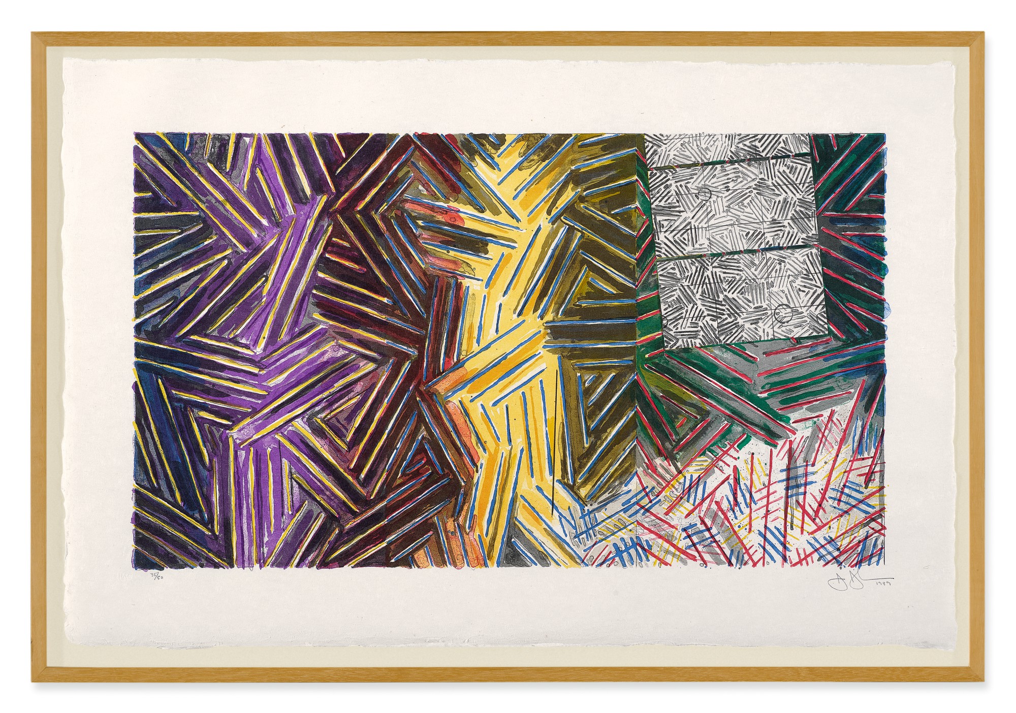 JASPER JOHNS BETWEEN THE CLOCK AND THE BED (ULAE 246