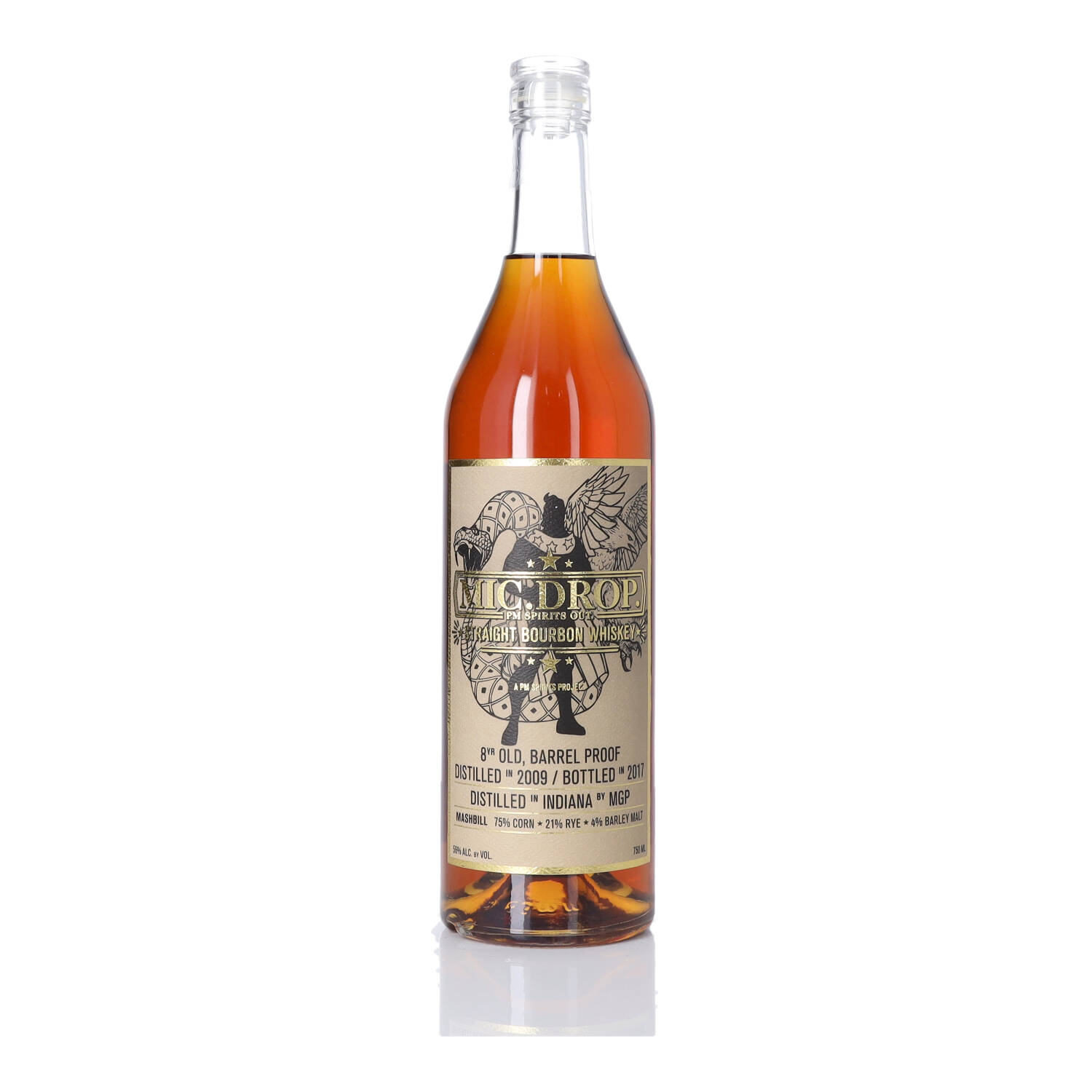 Mic Drop Barrel Proof Bourbon 8 Year Old 56.0 abv 2009 (1 BT 75cl