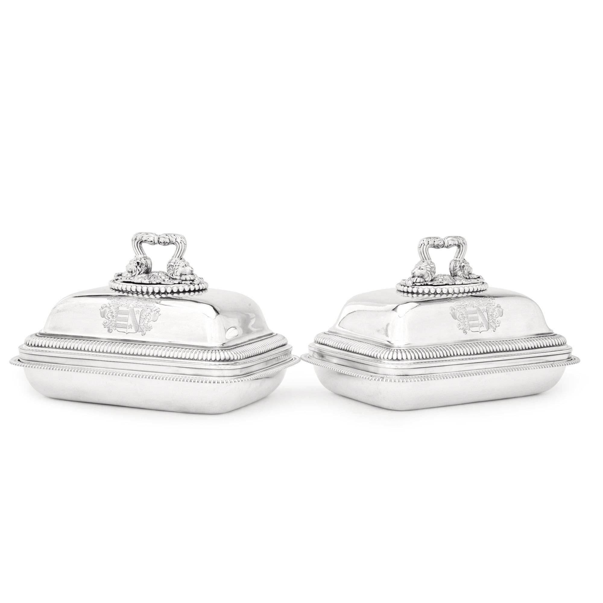 A pair of III silver entrée dishes, Paul Storr, London 1805