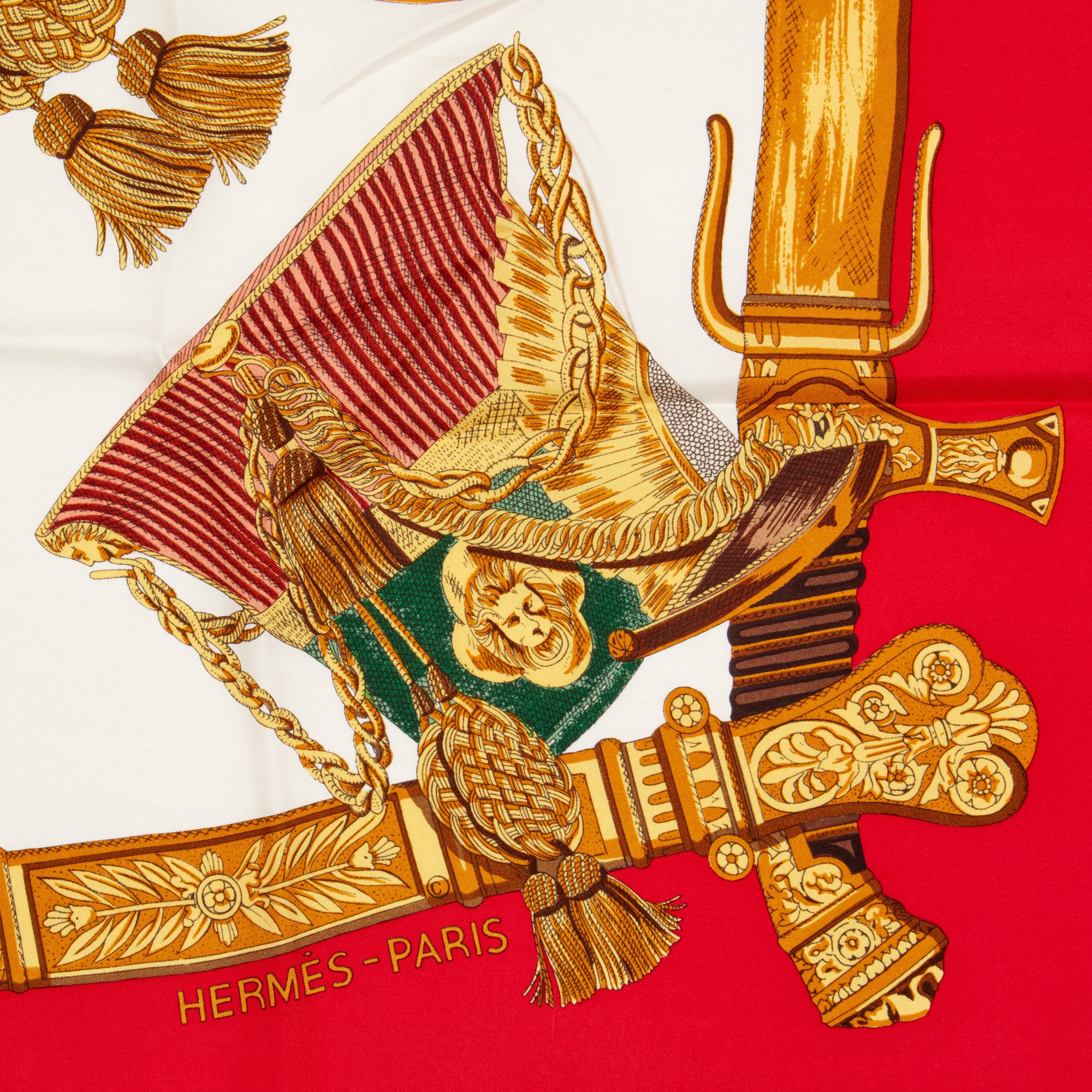 Hermès Multicolor Silk Grand Uniforme By Joachim Metz Scarf 90