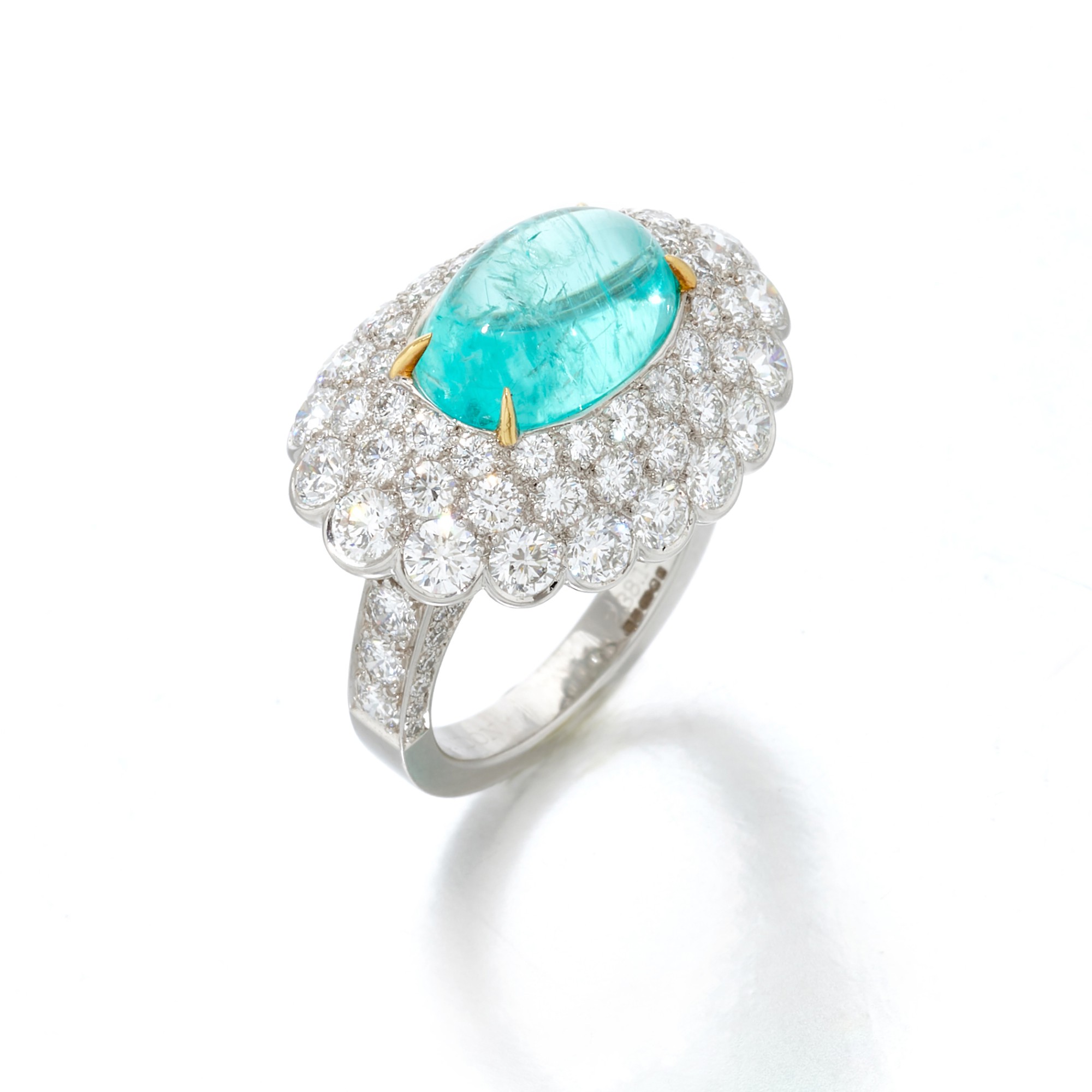 Diamond & Paraiba Tourmaline Ocean Ring