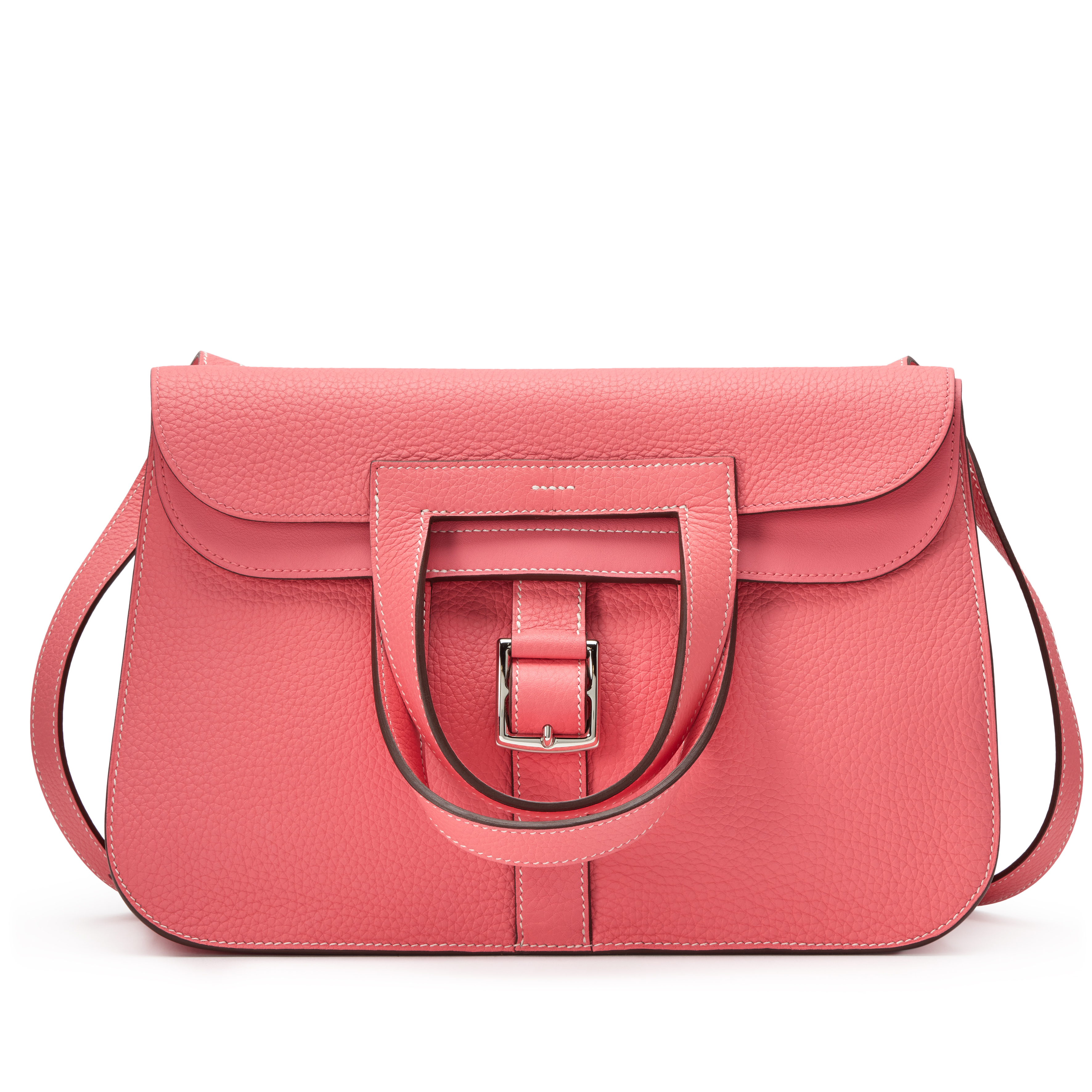 Hermès Rose Jaipur Clemence Halzan 31 Palladium Hardware