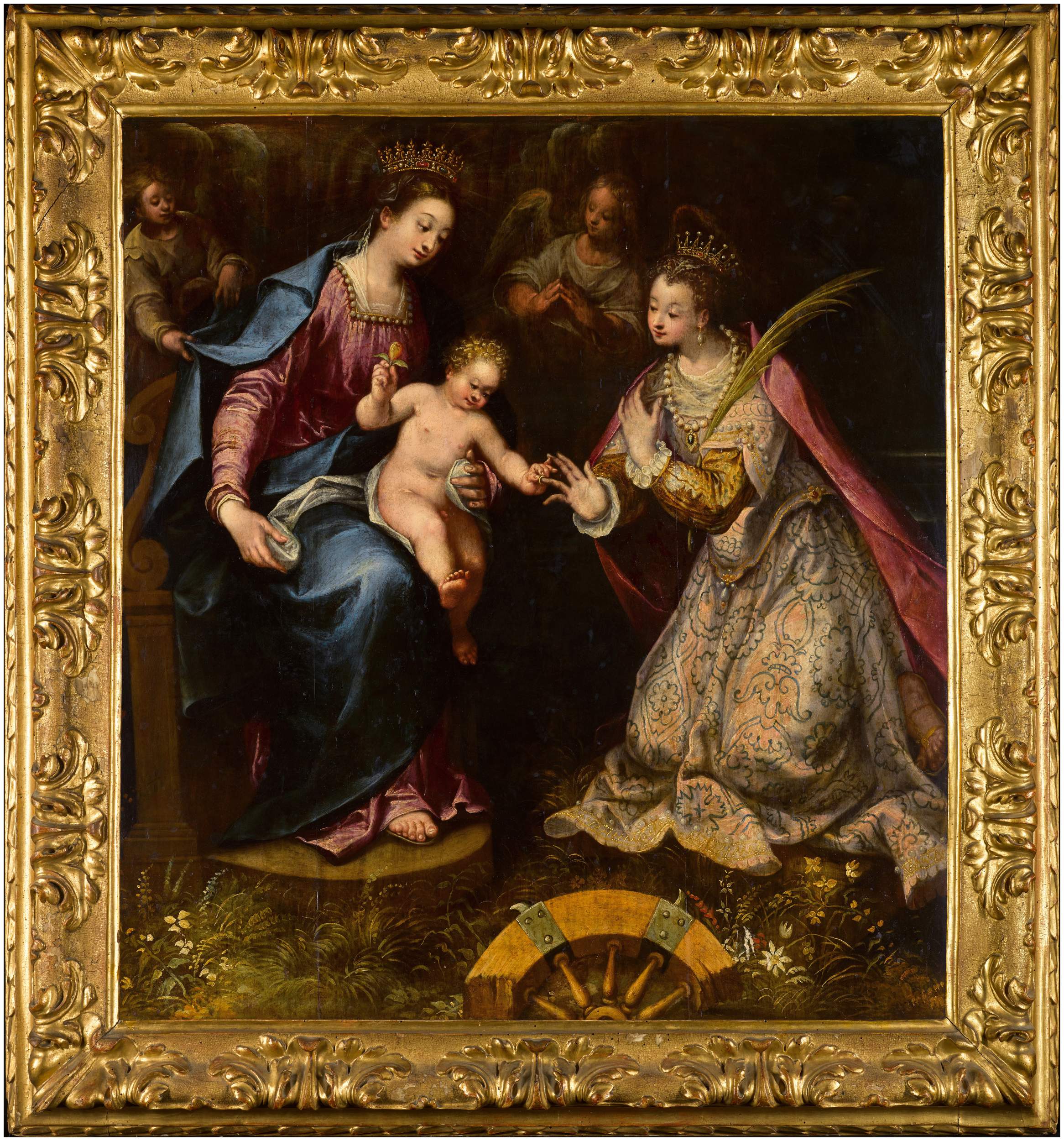 The Mystic Marriage of Saint Catherine Old Master & 19th Century