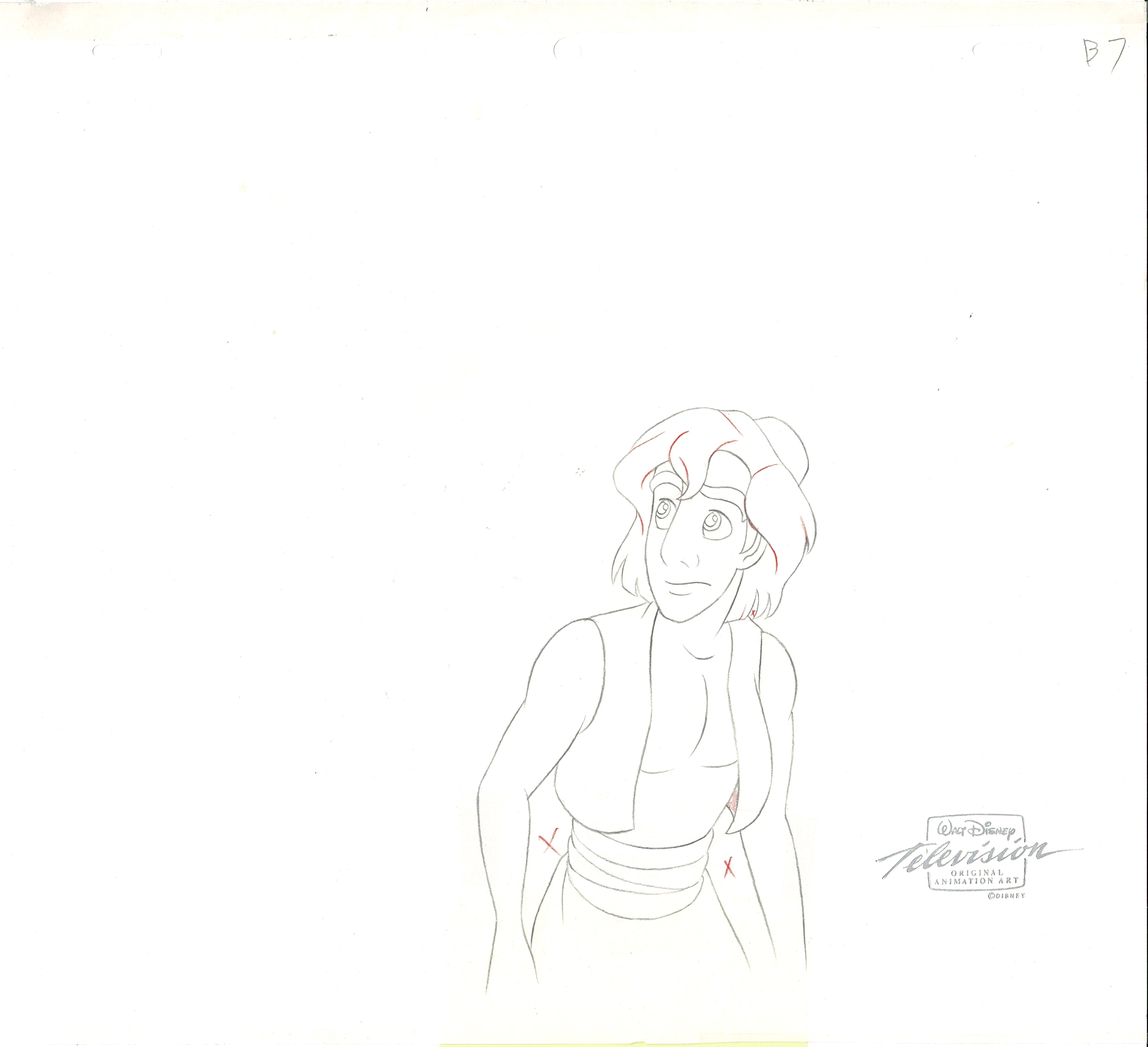Walt Disney Studios Vintage Aladdin Animation Cel And Drawings