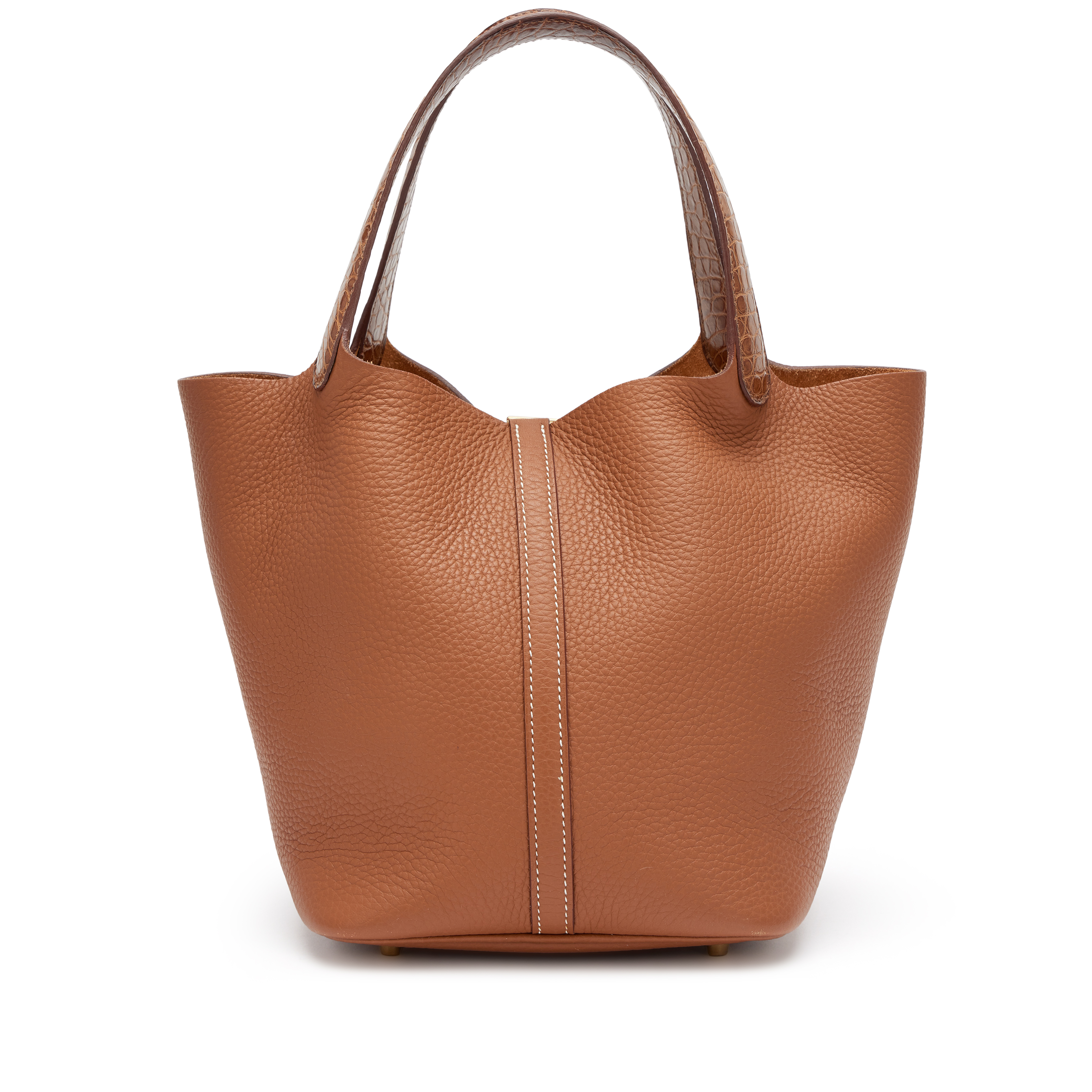 Hermès Gold Clemence And Matte Alligator Touch Picotin Lock 22