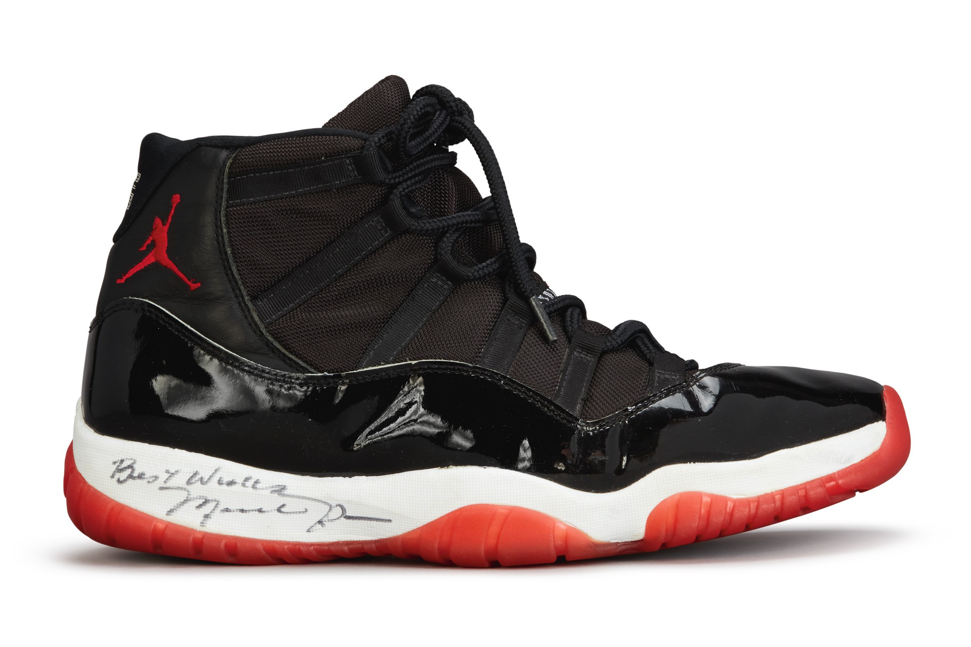 Michael Jordan Playoff Game Worn and Dual Signed ‘Player Sample’ Air