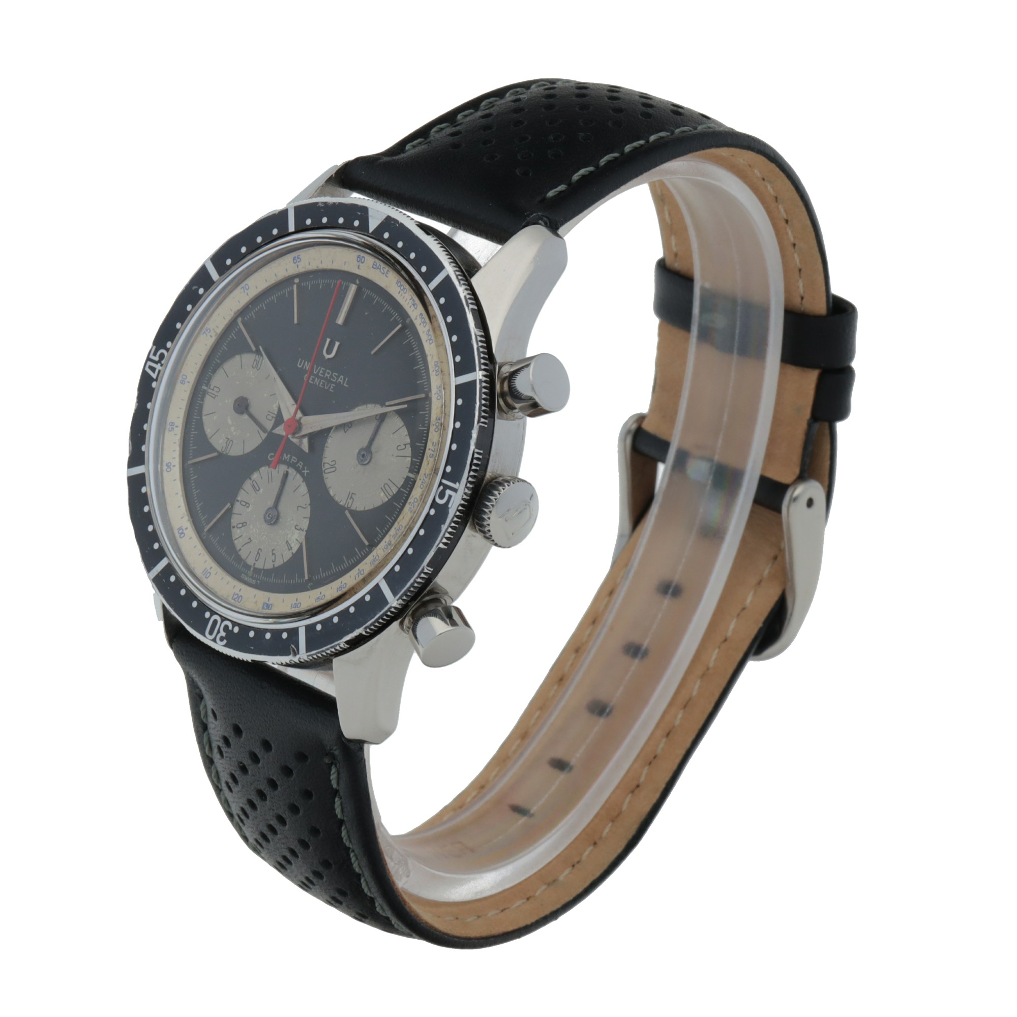 UNIVERSAL GENÈVE | COMPAX, REF 22703/2 STAINLESS STEEL CHRONOGRAPH ...