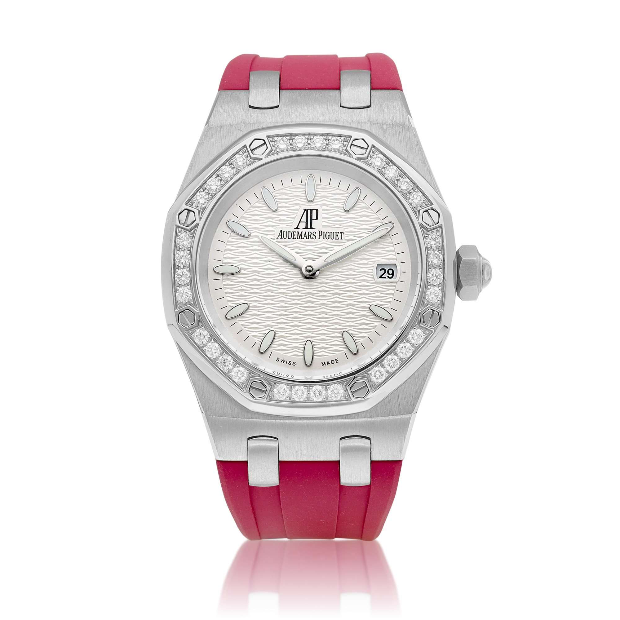 Lady Royal Oak | A stainless steel and diamond-set wristwatch with date ...