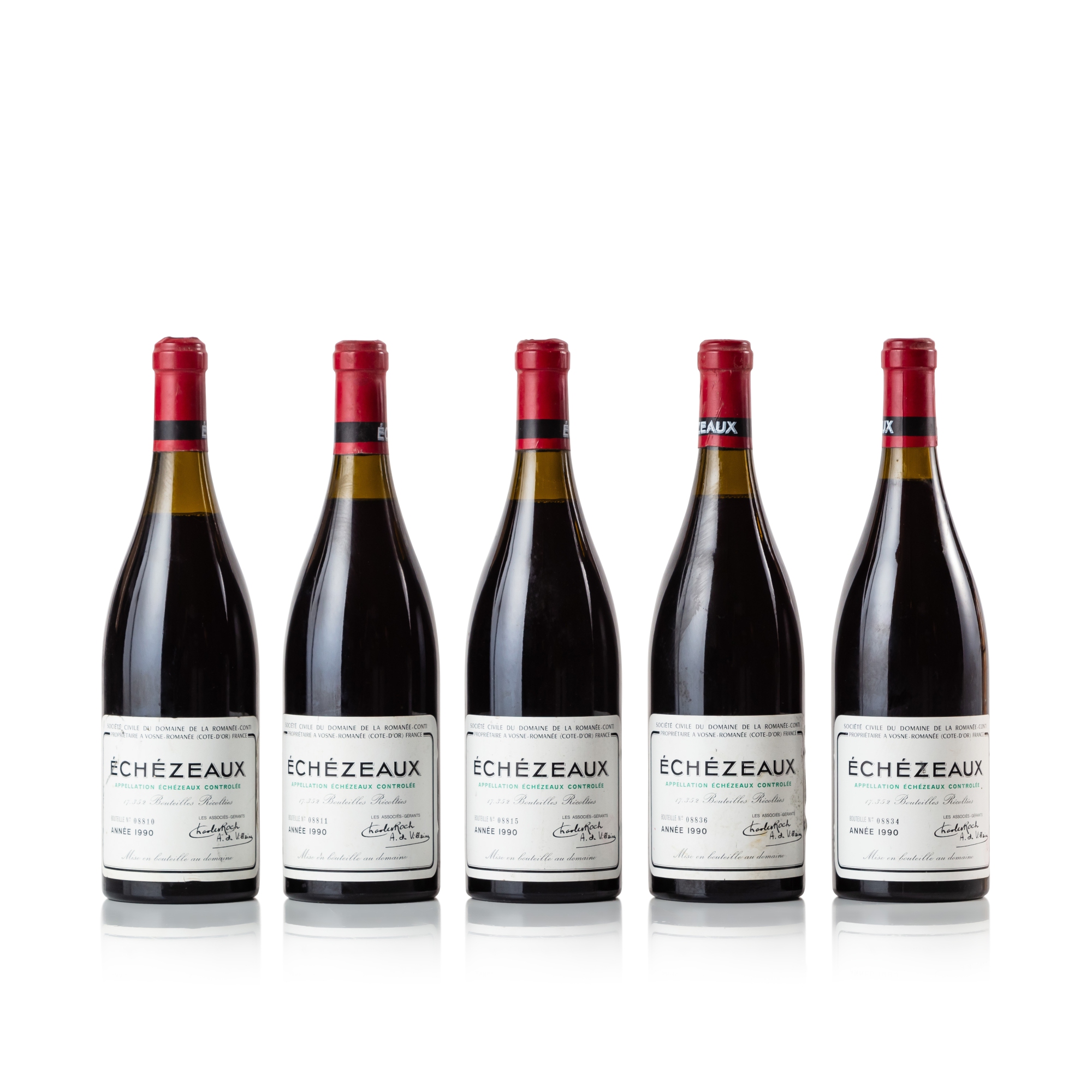 Contre étiquette vin Grands echezeaux 1997 Romanée Conti wine