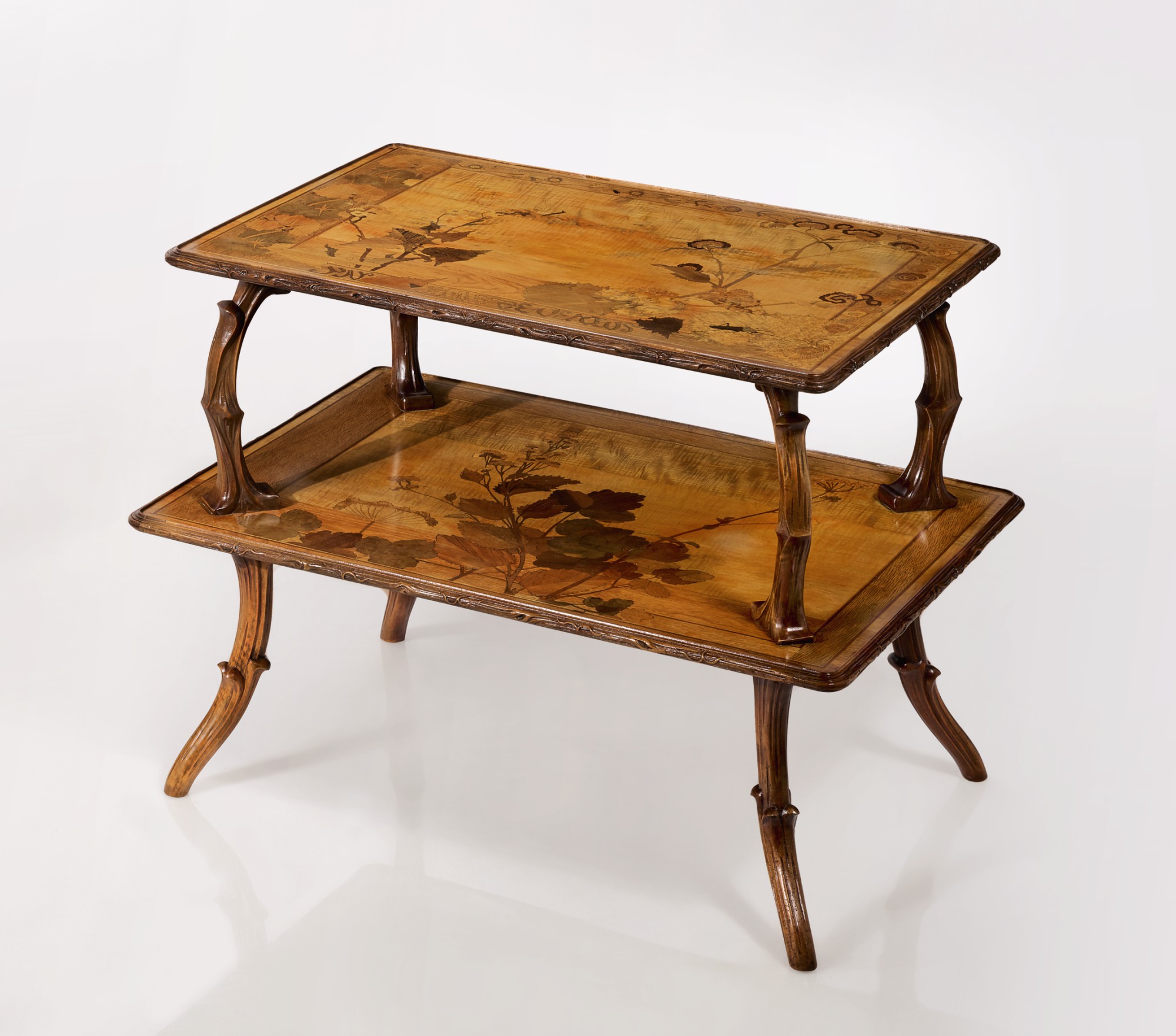ÉMILE GALLÉ A RARE TWO-TIER TEA TABLE Important Design 20th Century Design ...