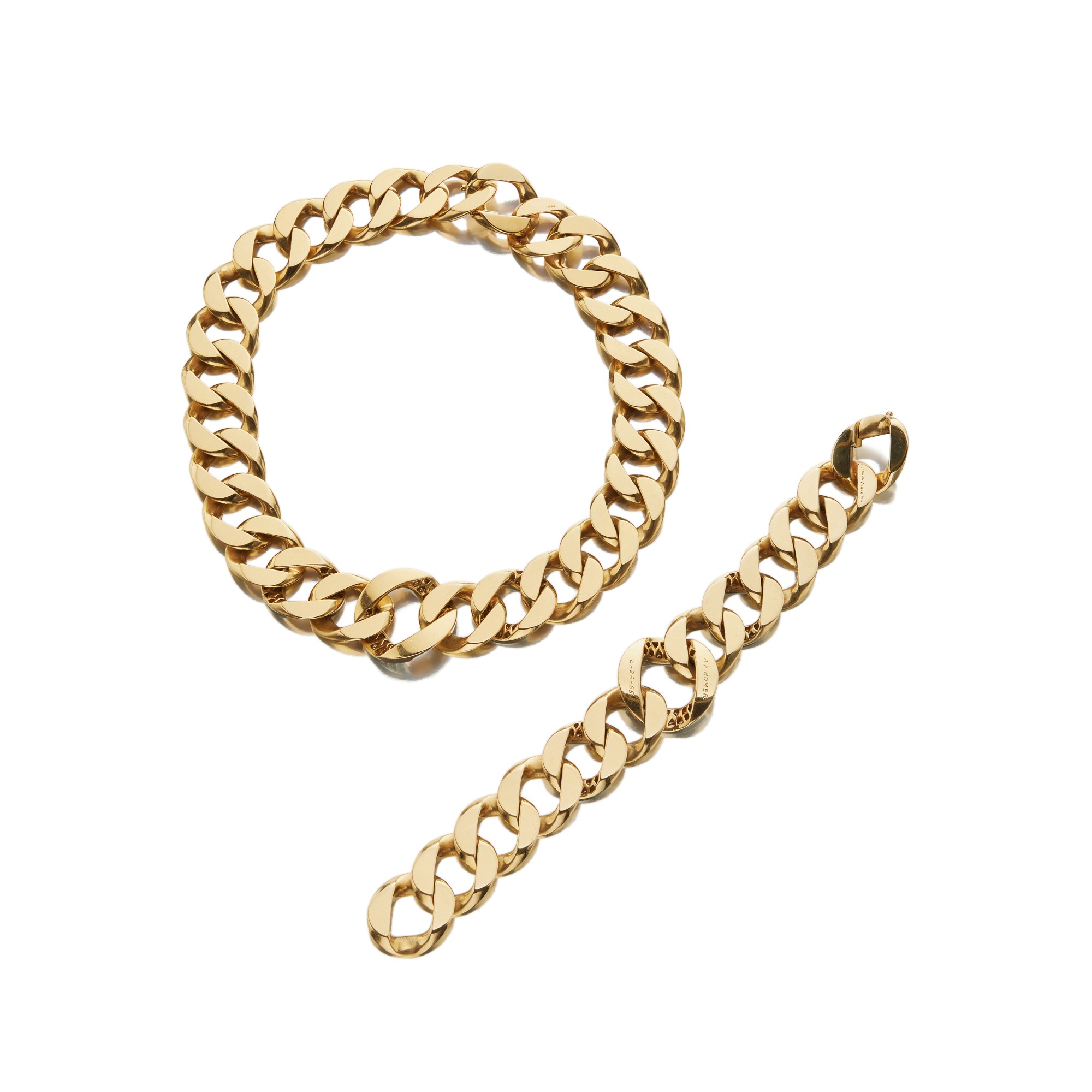 Gold and Diamond Necklace and Bracelet Fine Jewels 2021 Sotheby's