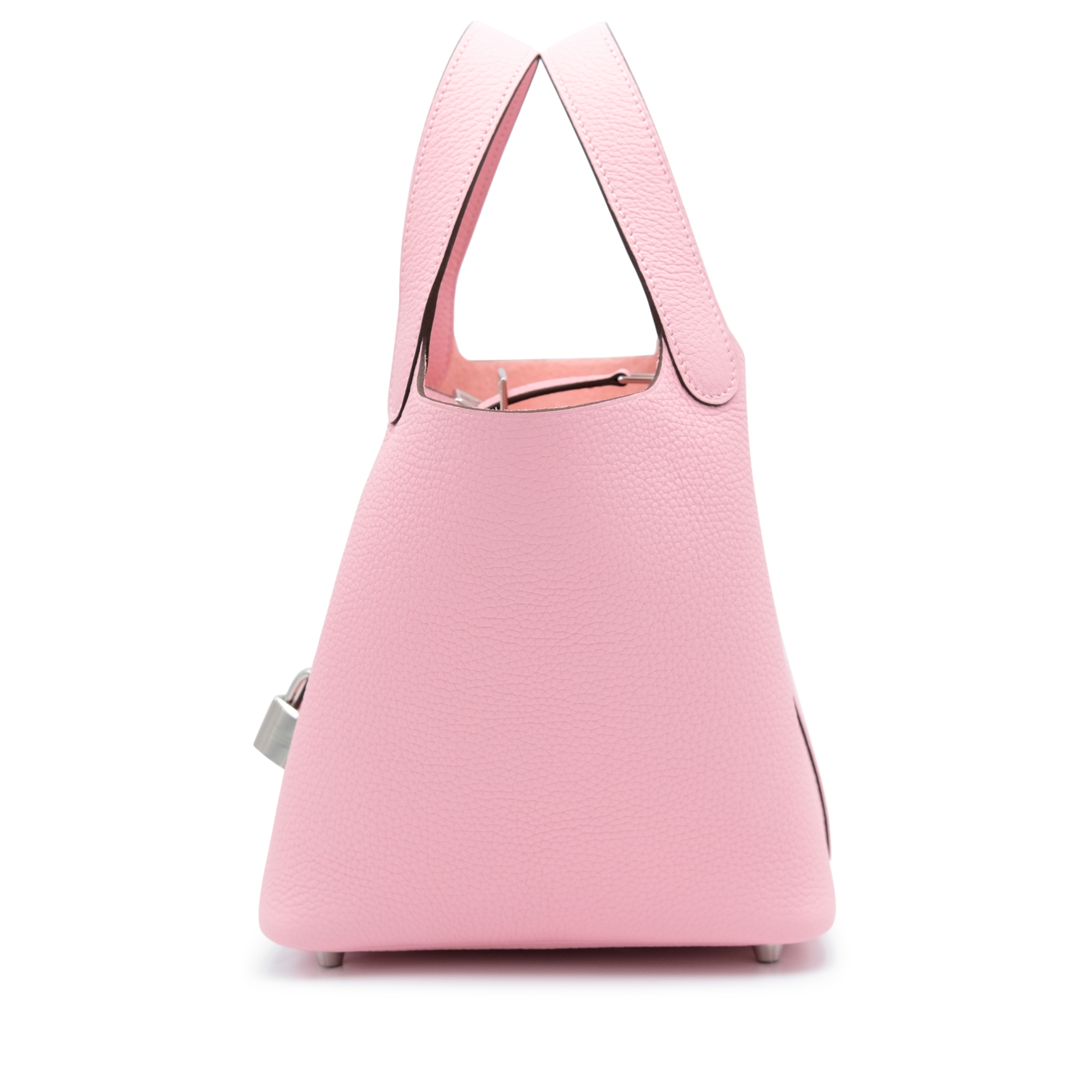 Hermès Rose Sakura Clemence Picotin Lock 18 Palladium Hardware