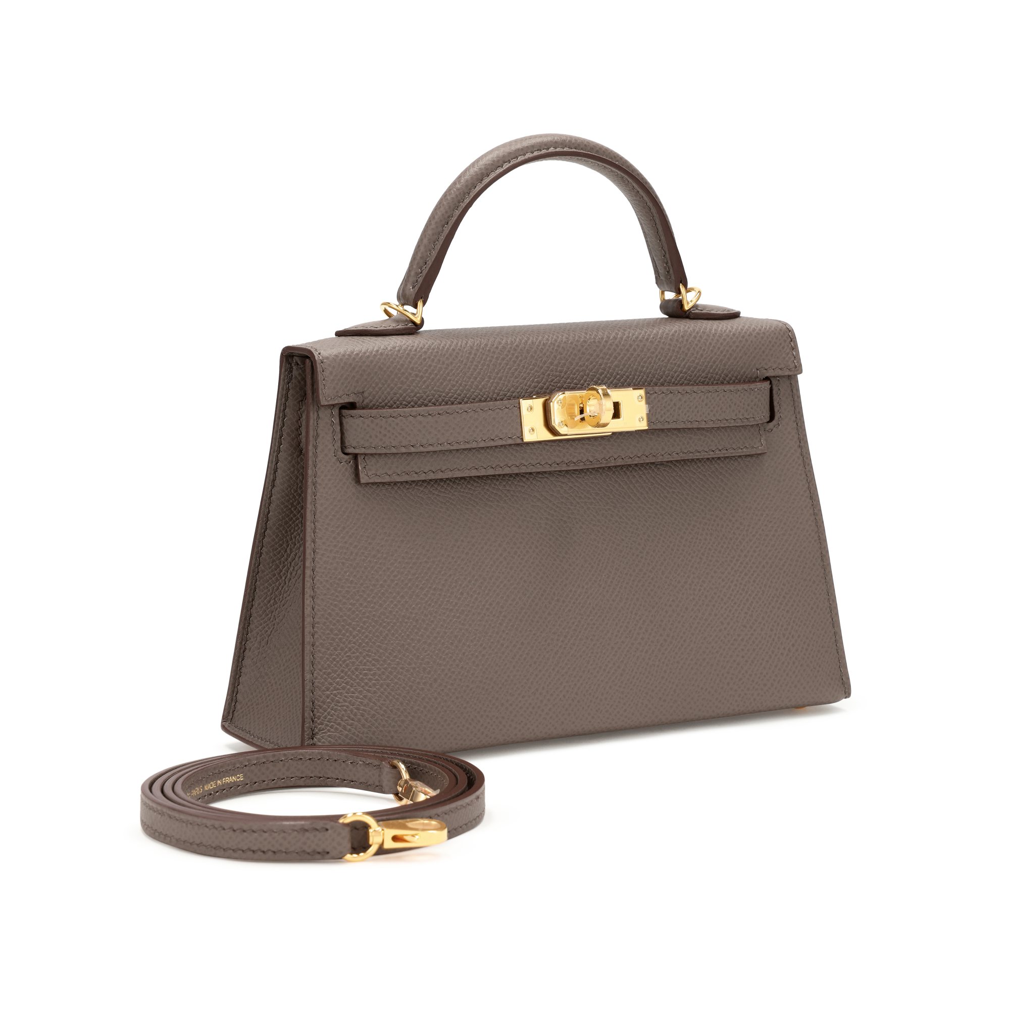 Leather Hermes Kelly Mini Price 2021 Hermès Etain Epsom Mini Kelly