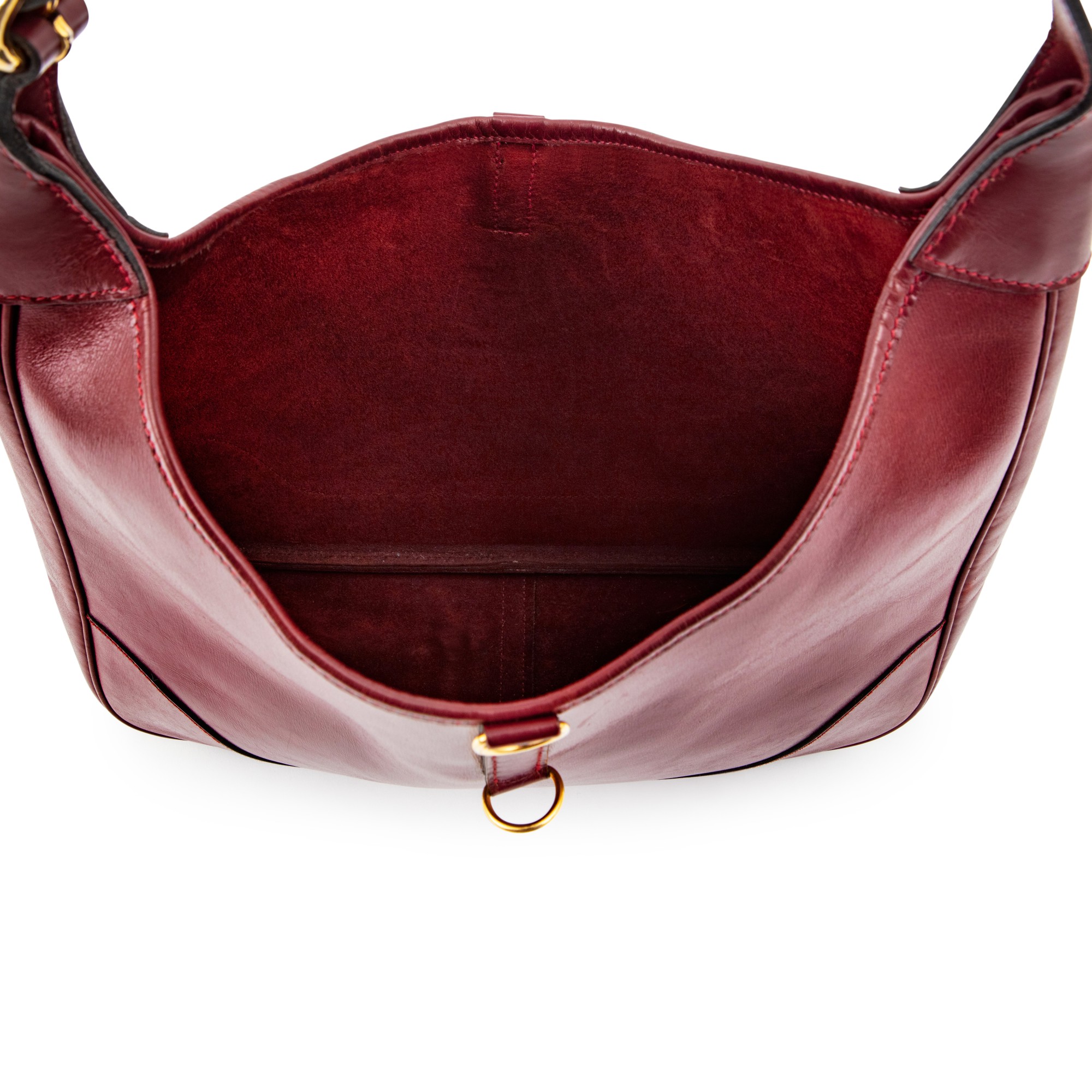 Hermès Vintage Rouge H Trim I In Calfbox Leather With Gold