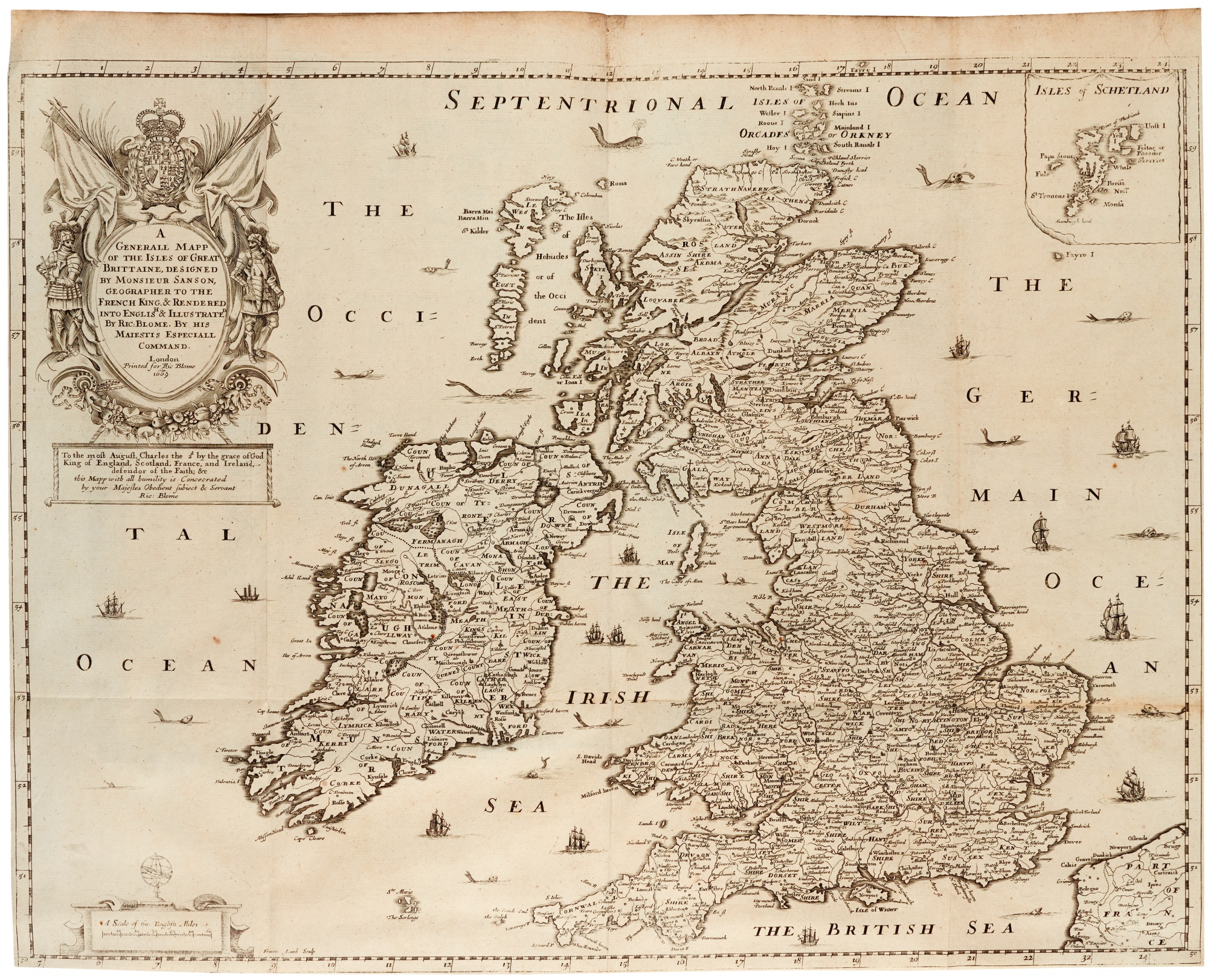 BLOME, RICHARD BRITANNIA: OR, A GEOGRAPHICAL DESCRIPTION OF THE KINGDOMS OF ENGLAND, SCOTLAND