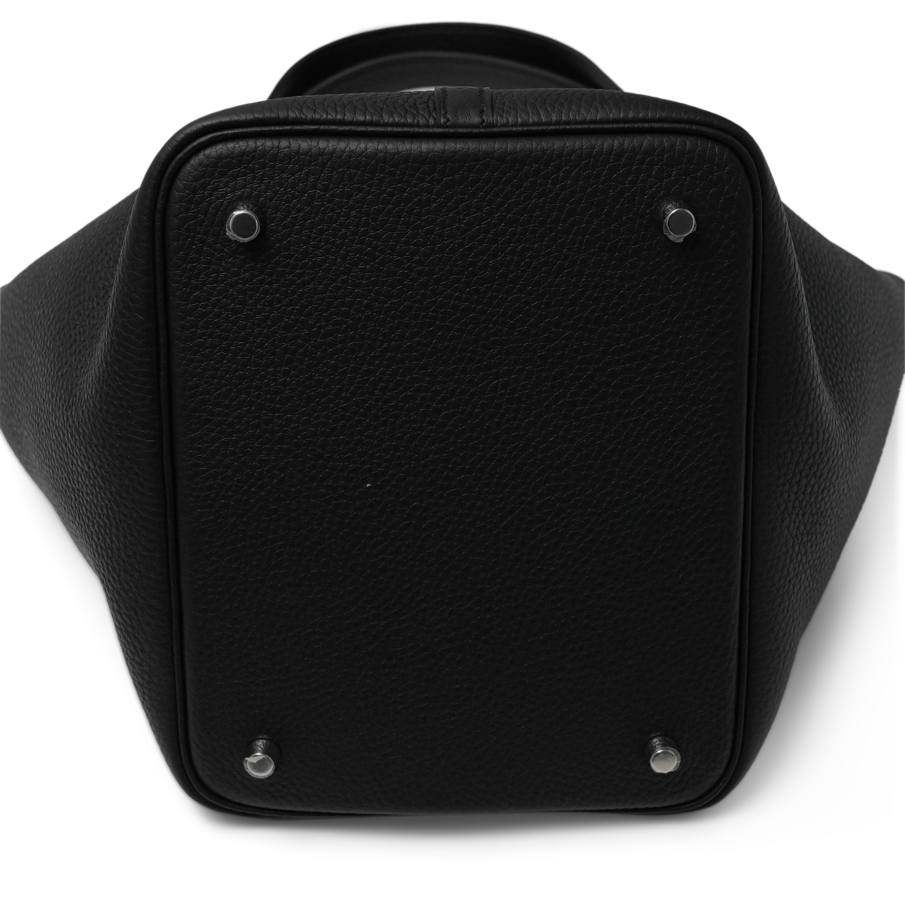 Hermès Black Clemence Picotin Lock 22 Palladium Hardware