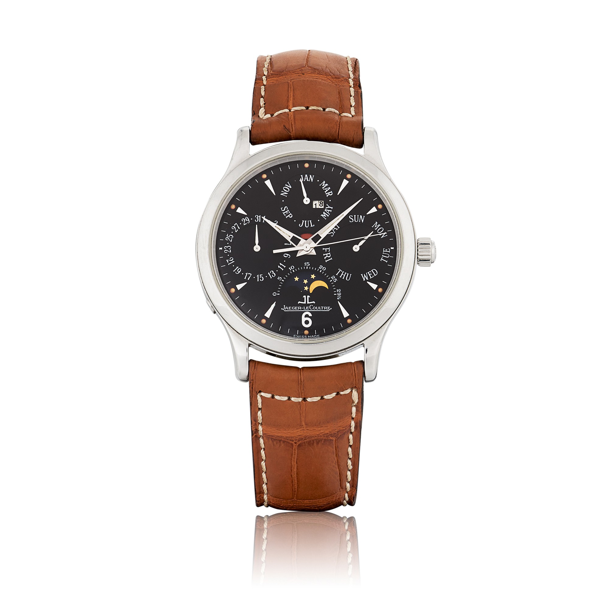JAEGER LECOULTRE MASTER PERPETUAL STAINLESS STEEL PERPETUAL CALENDAR 