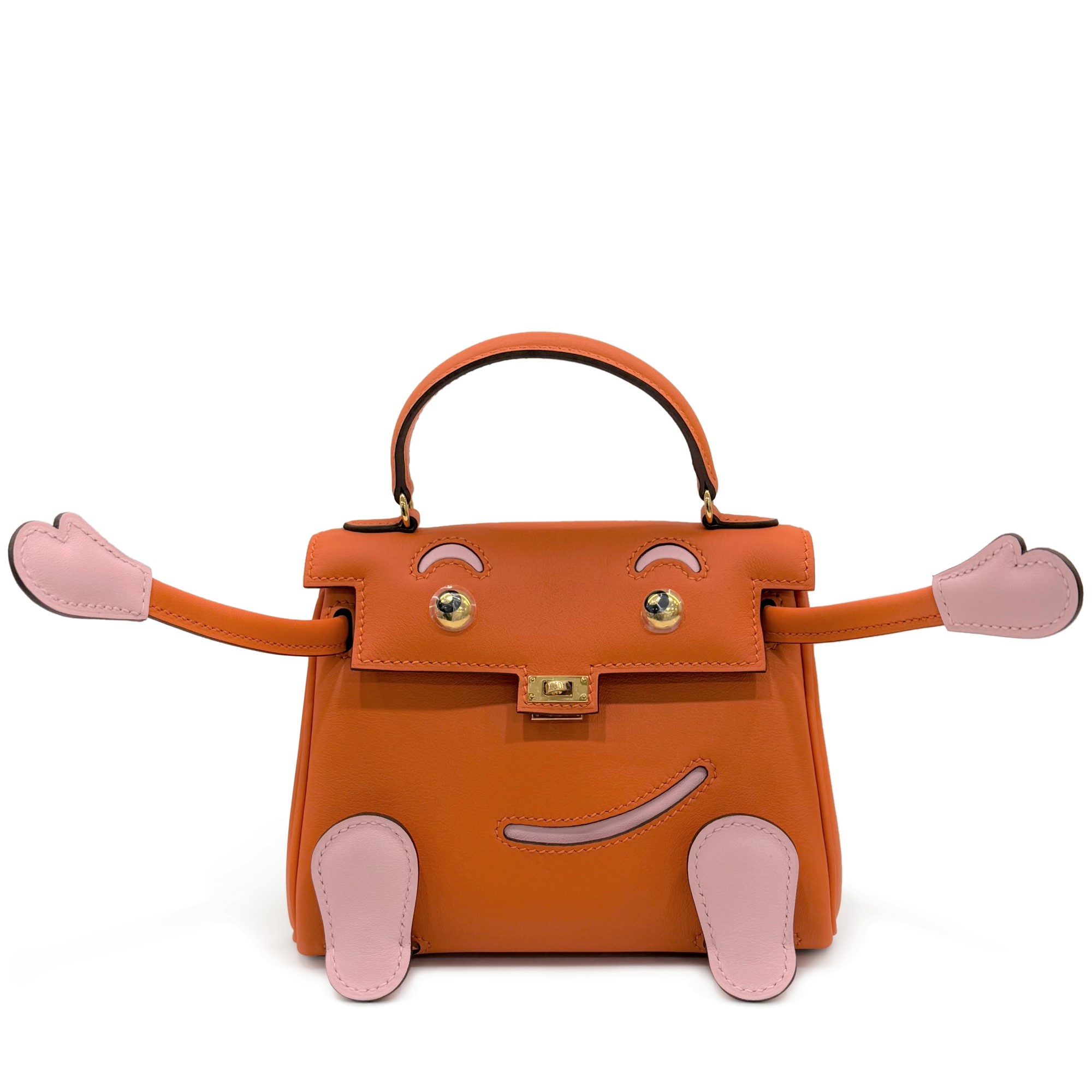Hermès Limited Edition Orange And Rose Sakura Swift Quelle Idole