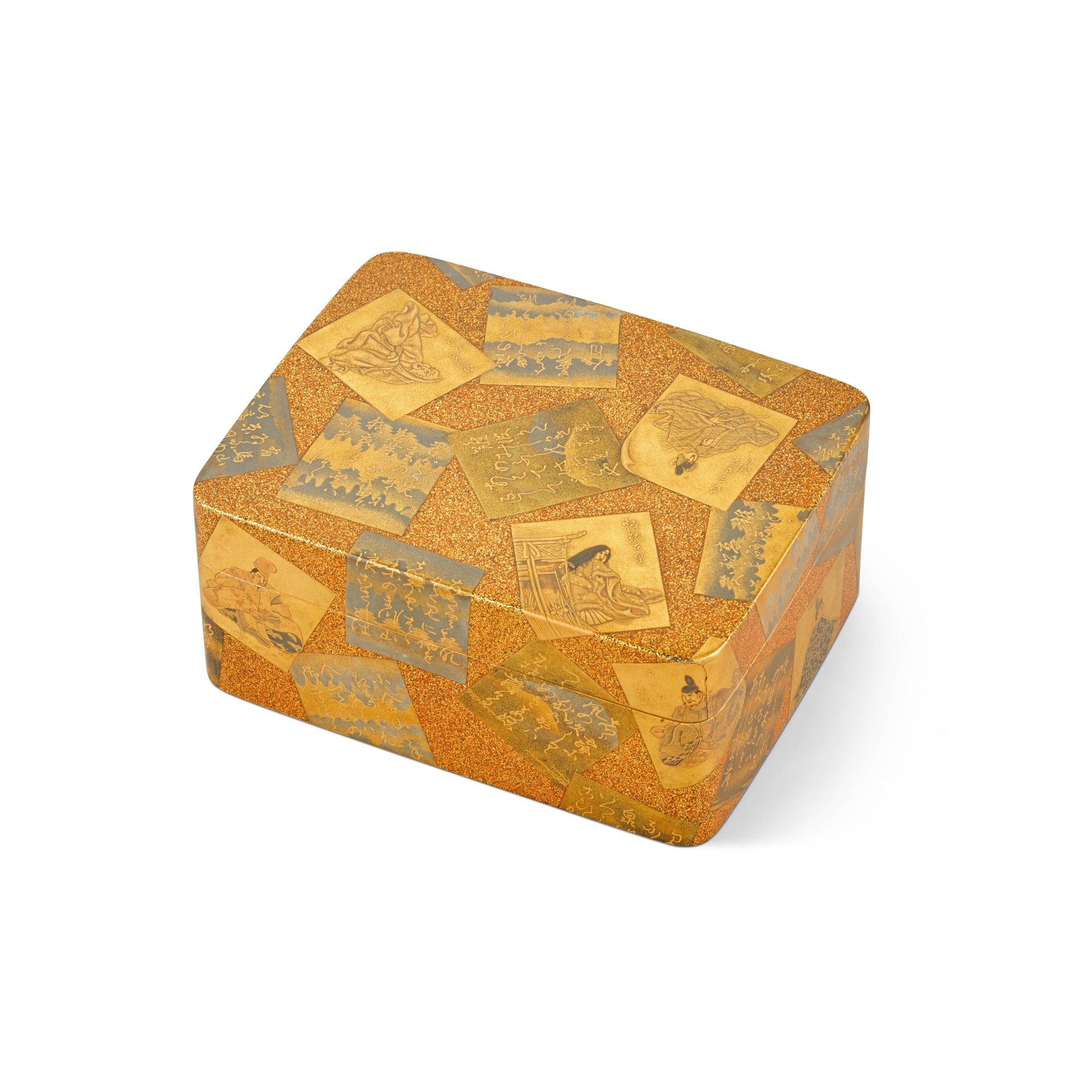 A LACQUER INCENSE BOX AND A SMALL BOX AND COVER, EDO PERIOD, 19TH