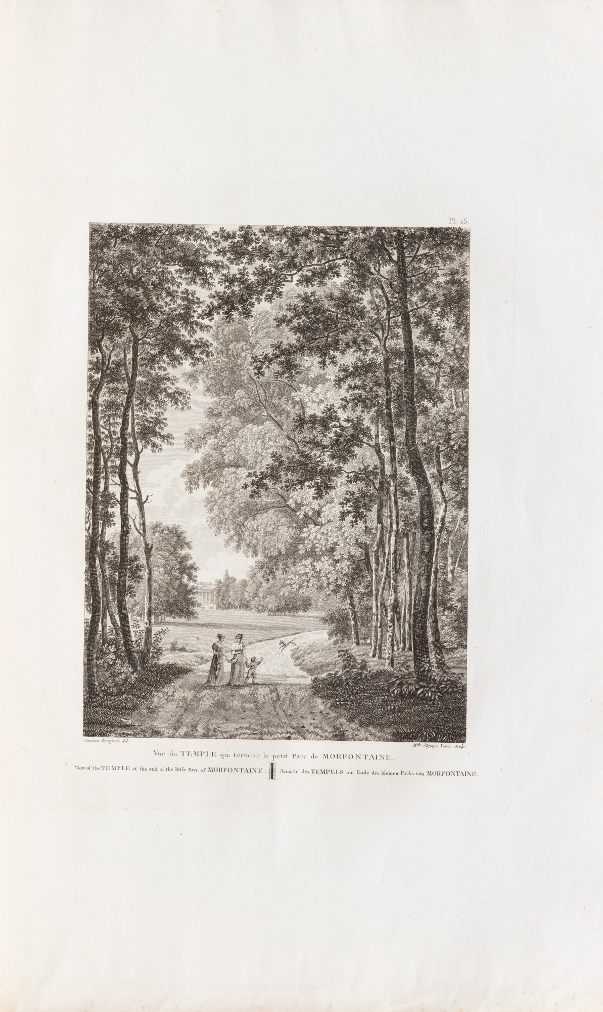 Description des nouveaux jardins de la France...Paris, 1808. Demi ...