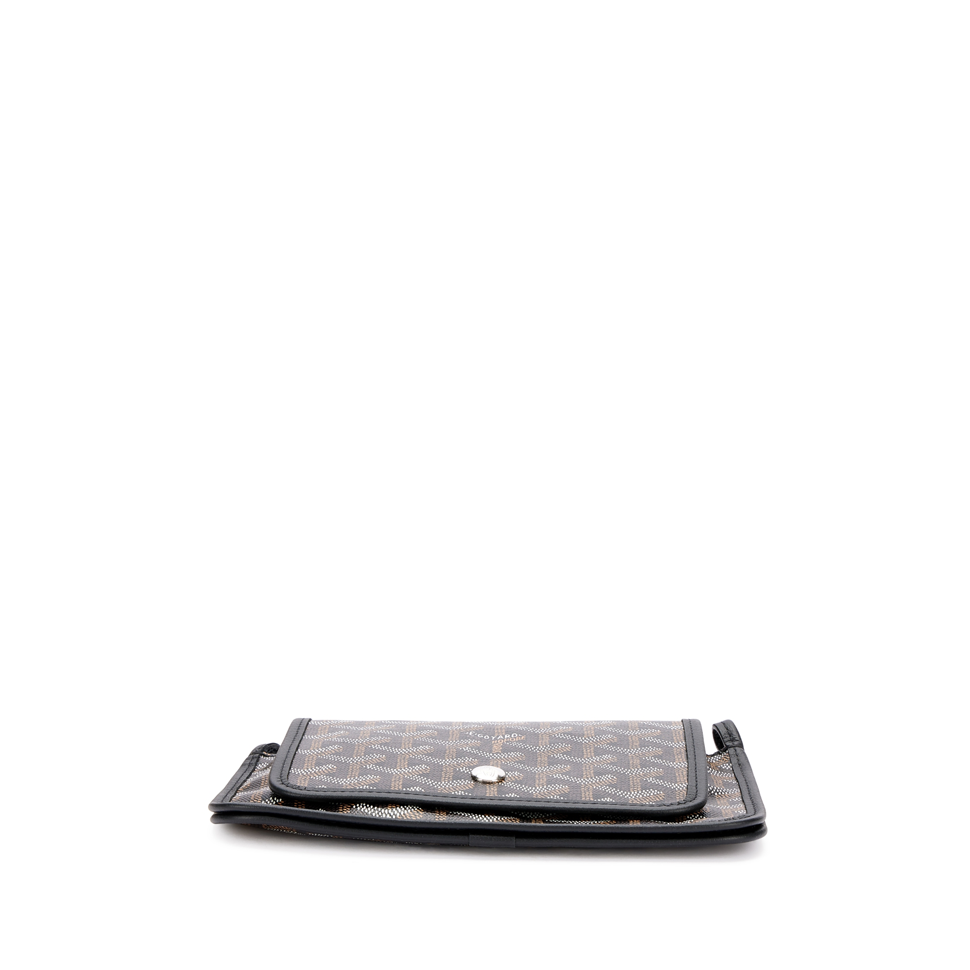 Goyard Black Goyardine Canvas And Chevroches Calfskin Plumet