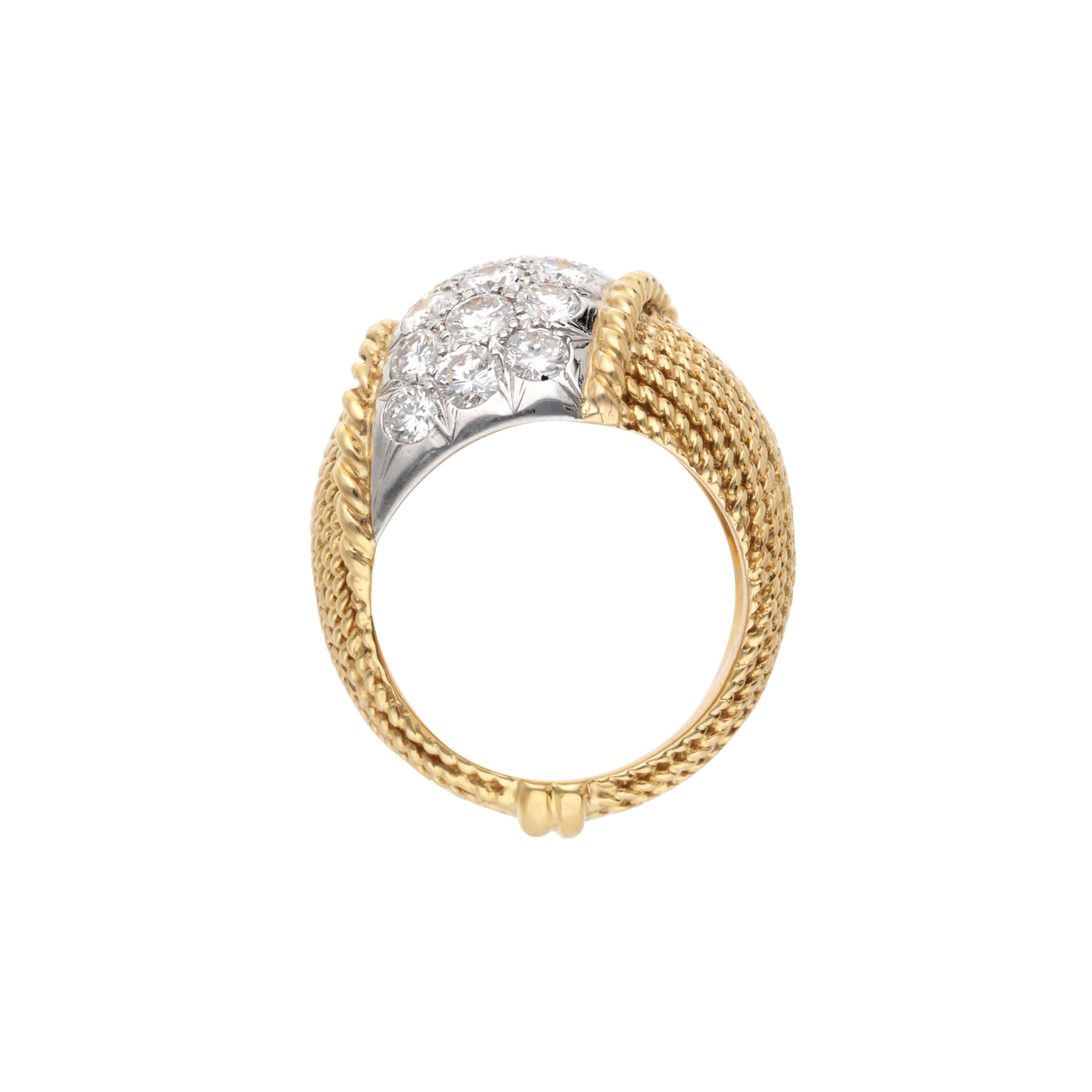 Van Cleef & Arpelsリング Vintage Alhambra ring 18K yellow gold, Diamond, Onyx- Van