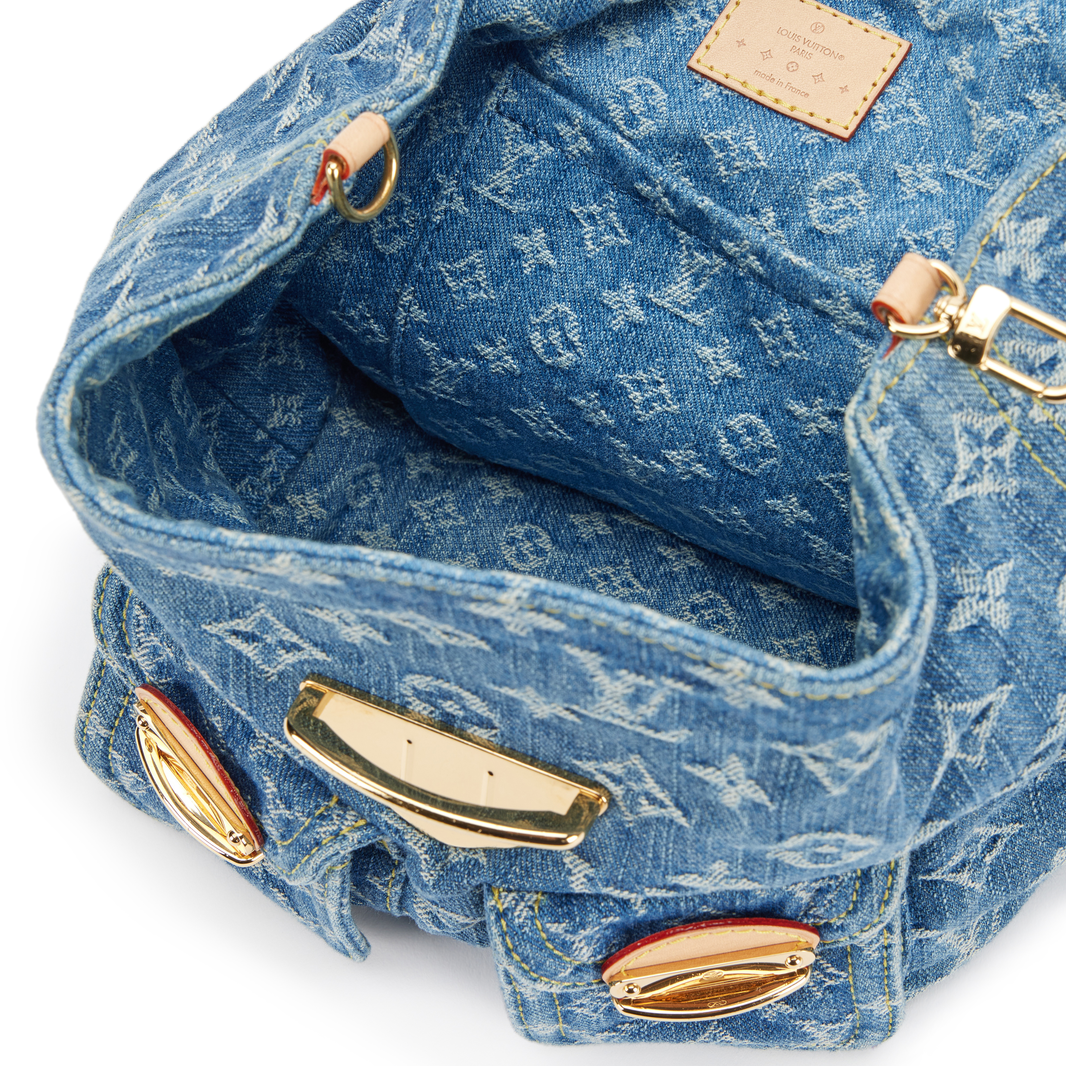 関税込 LV Venice backpack デニム背包 LOUIS VUITTON Denim Venice Backpack Blue 1676766 | FASHIONPHILE