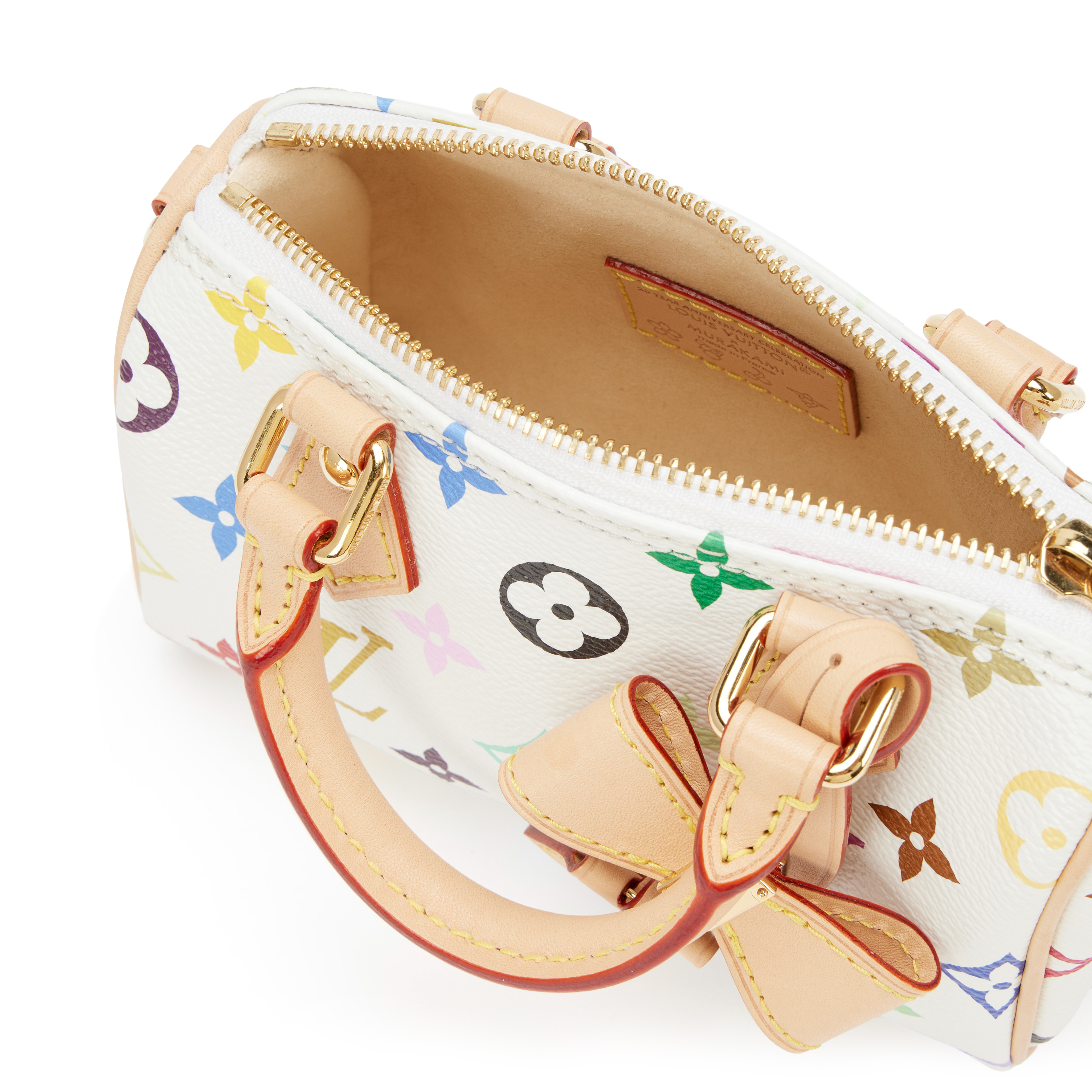 Louis Vuitton Takashi Murakami White Multicolore Monogram Coated
