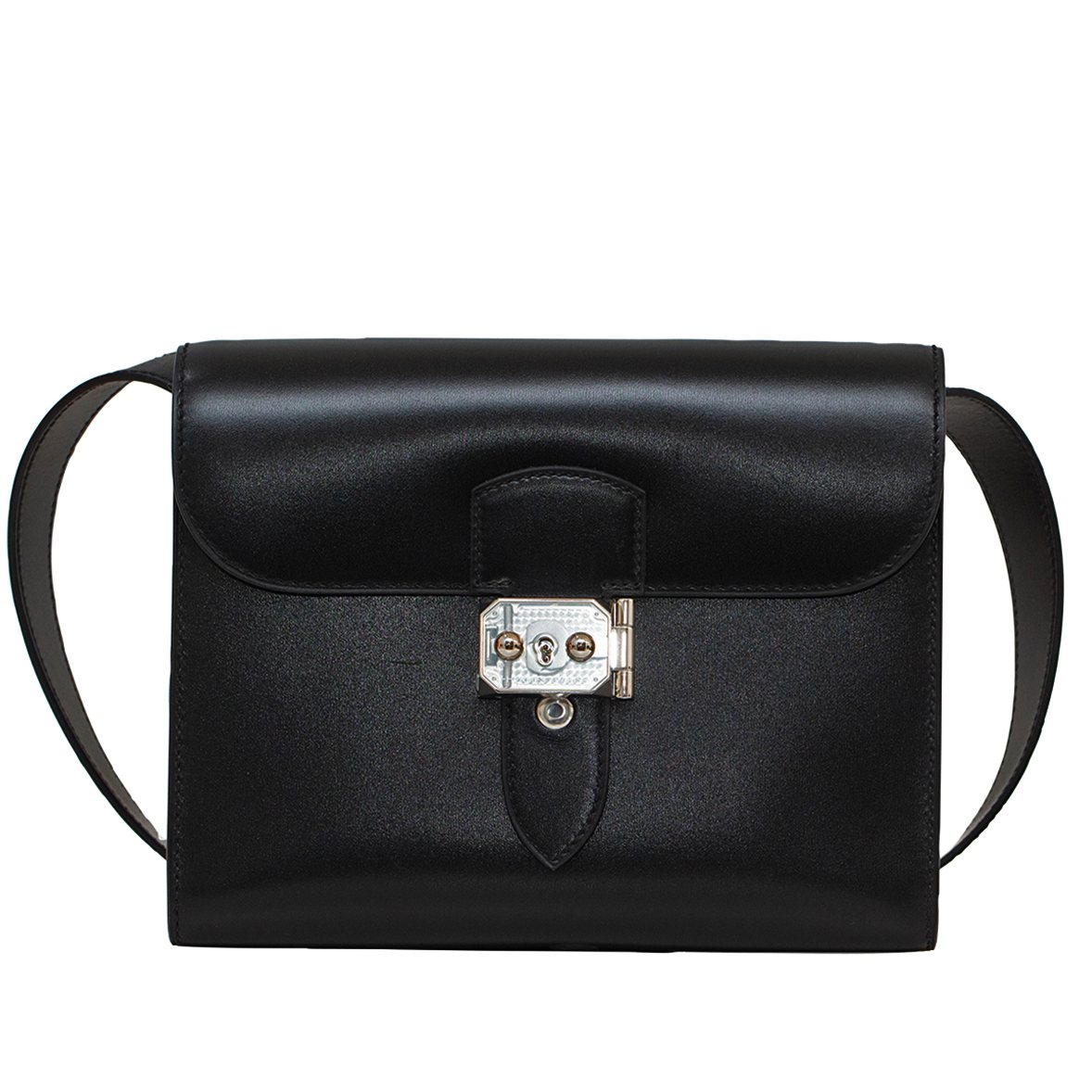 Hermès Limited Edition Black Box Sac A Depeches 21 Bag Squelette