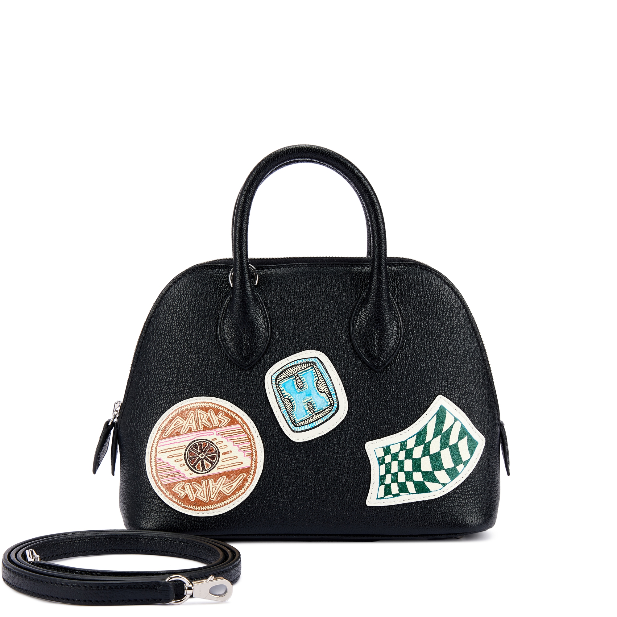 Hermès Limited Edition Black Chèvre Travel Mini Bolide 1923