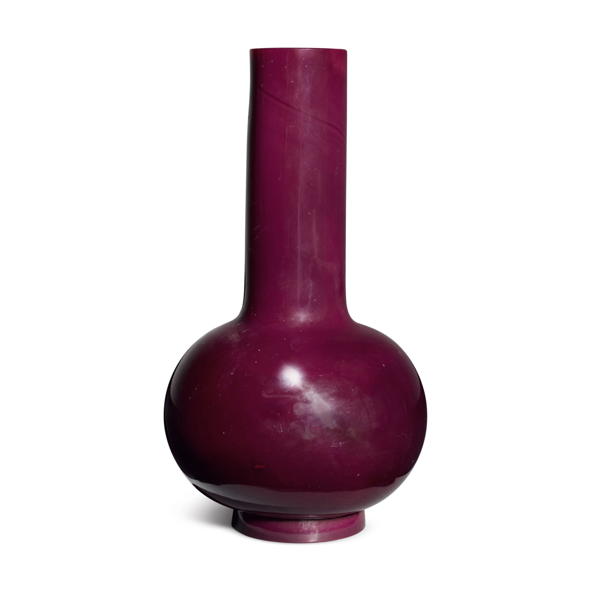 A rubyred glass bottle vase, Qing dynasty, 19th century The Hundred