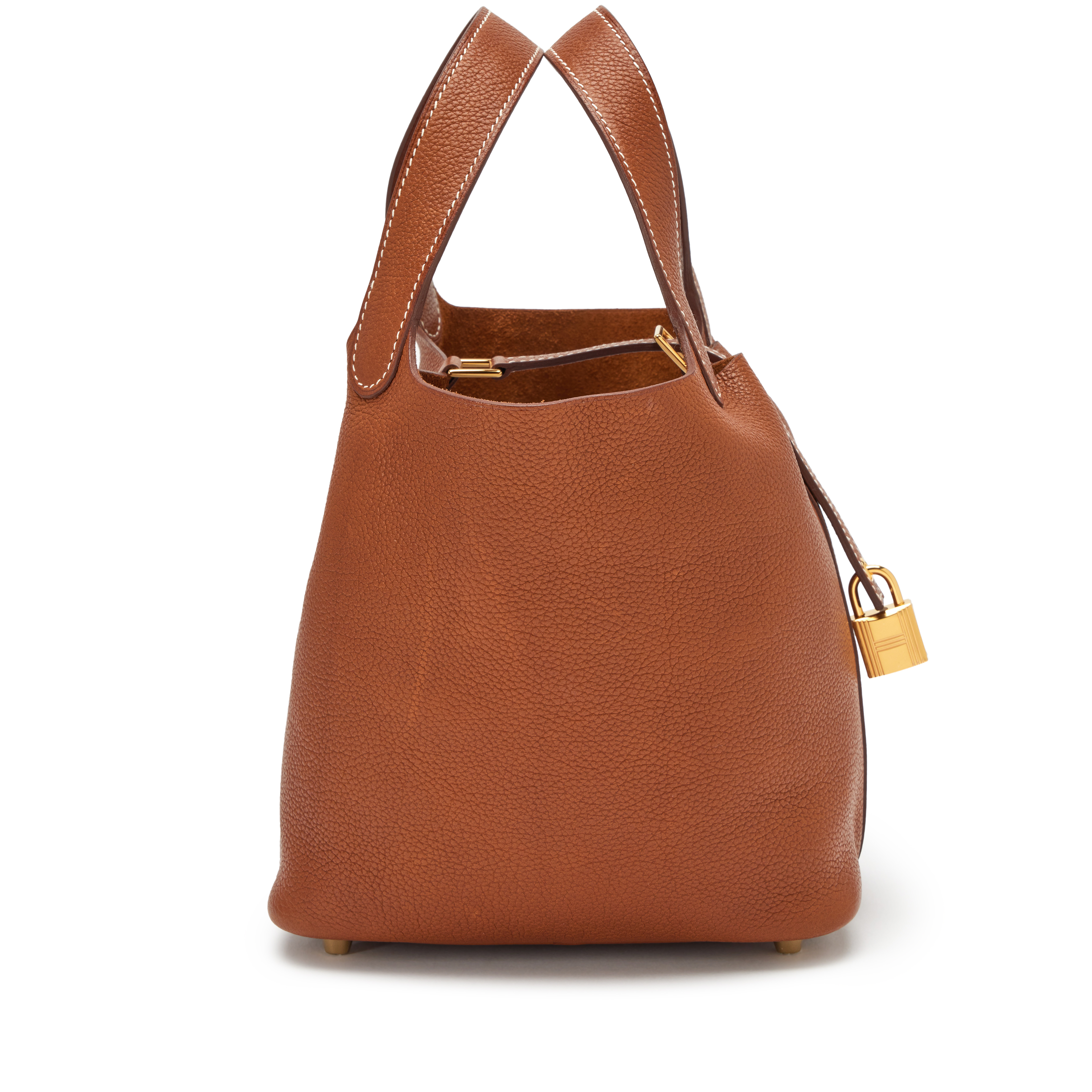 Hermès Fauve Barenia Faubourg Picotin Lock 18 Gold Hardware