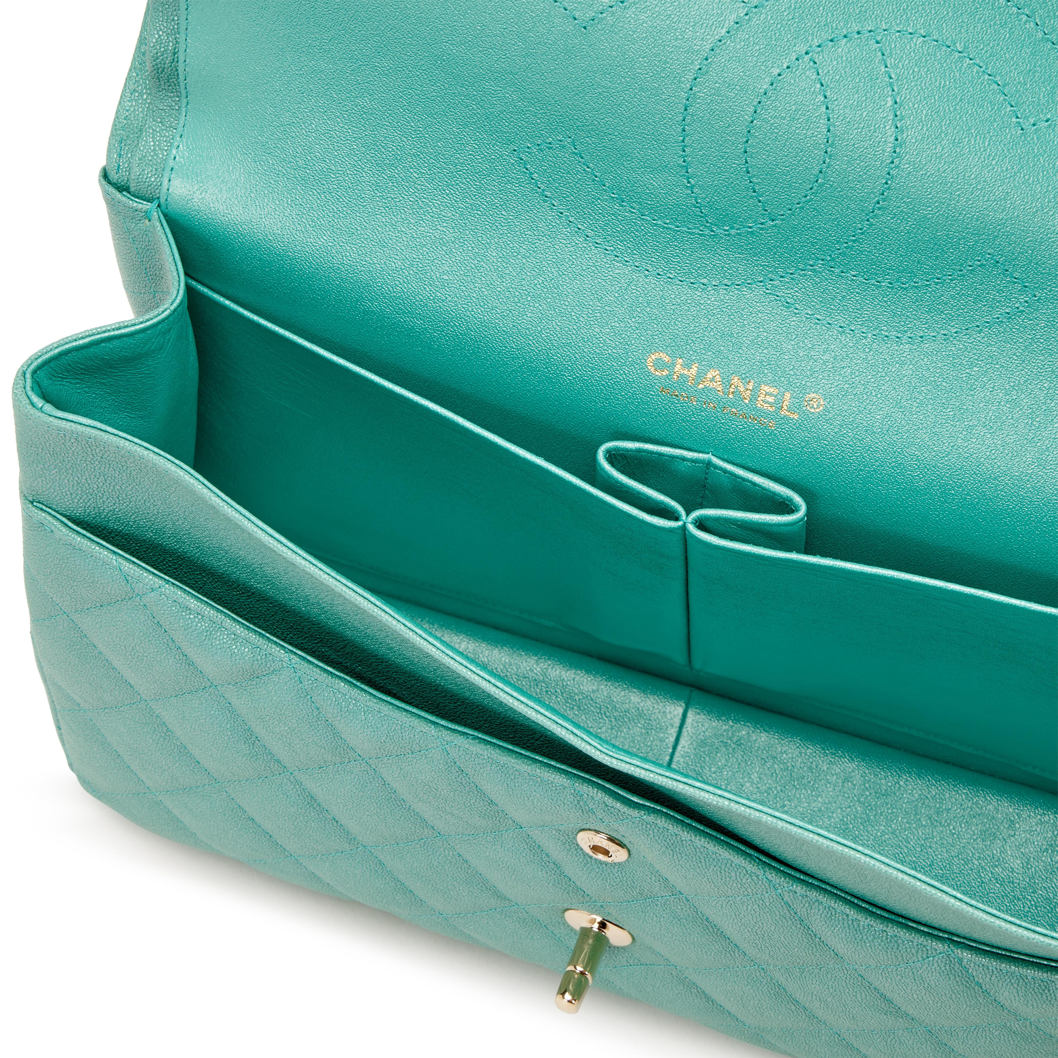 Chanel Jumbo Tiffany Blue - Designer WishBags