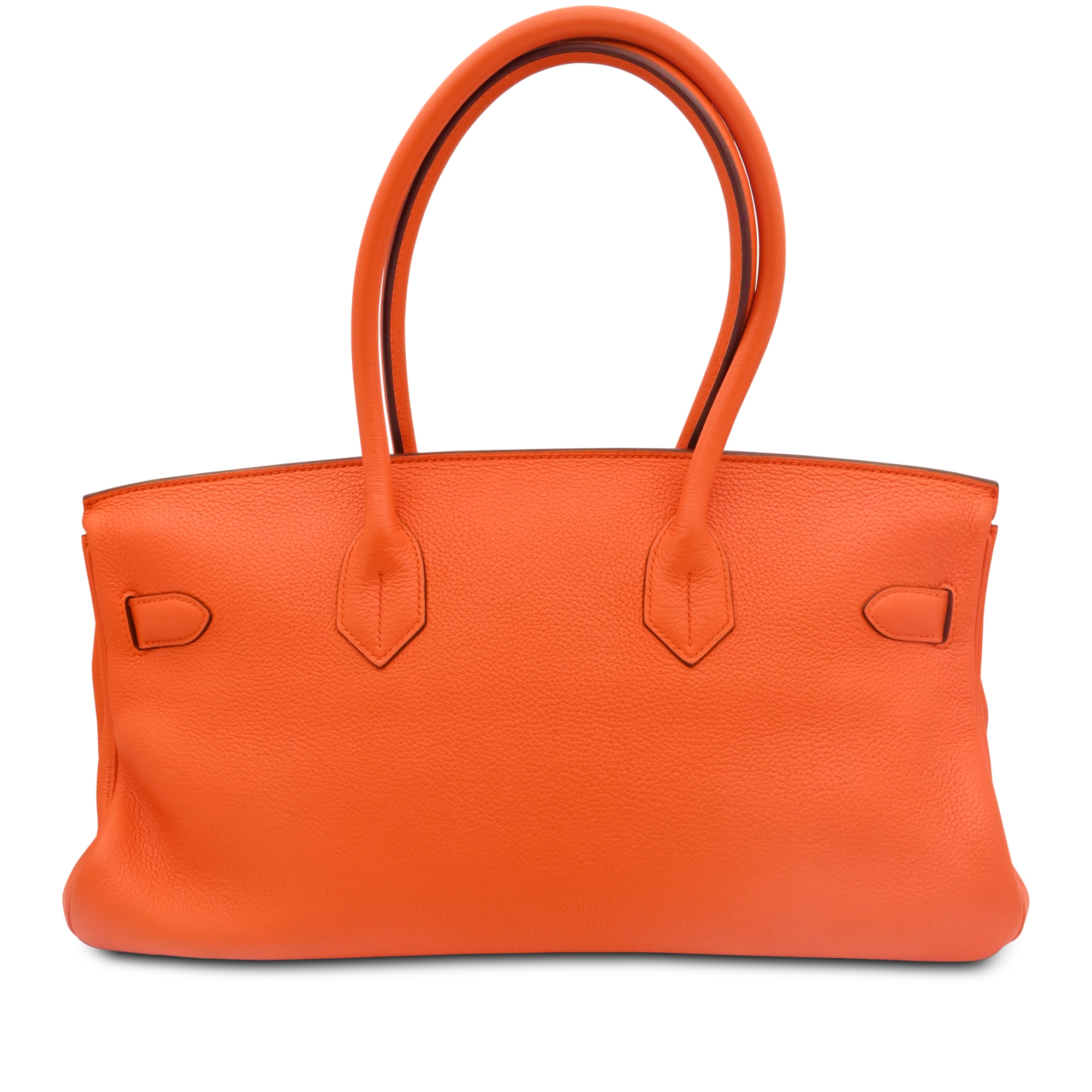 Hermès Orange H Clemence JPG Shoulder Birkin 42 Gold