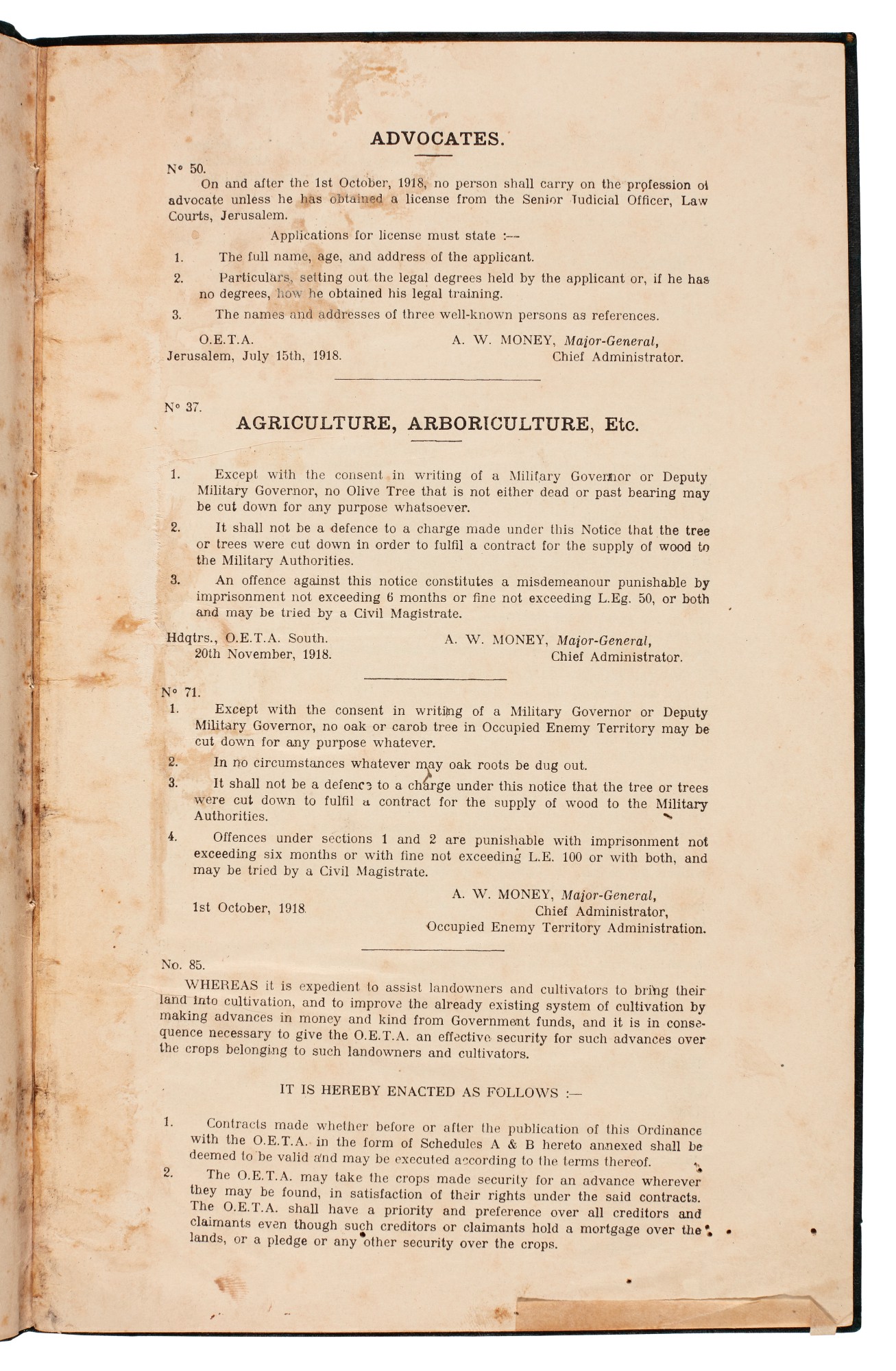 OETA. Proclamations, ordinances and notices issued bu O.E.T.A. (South ...