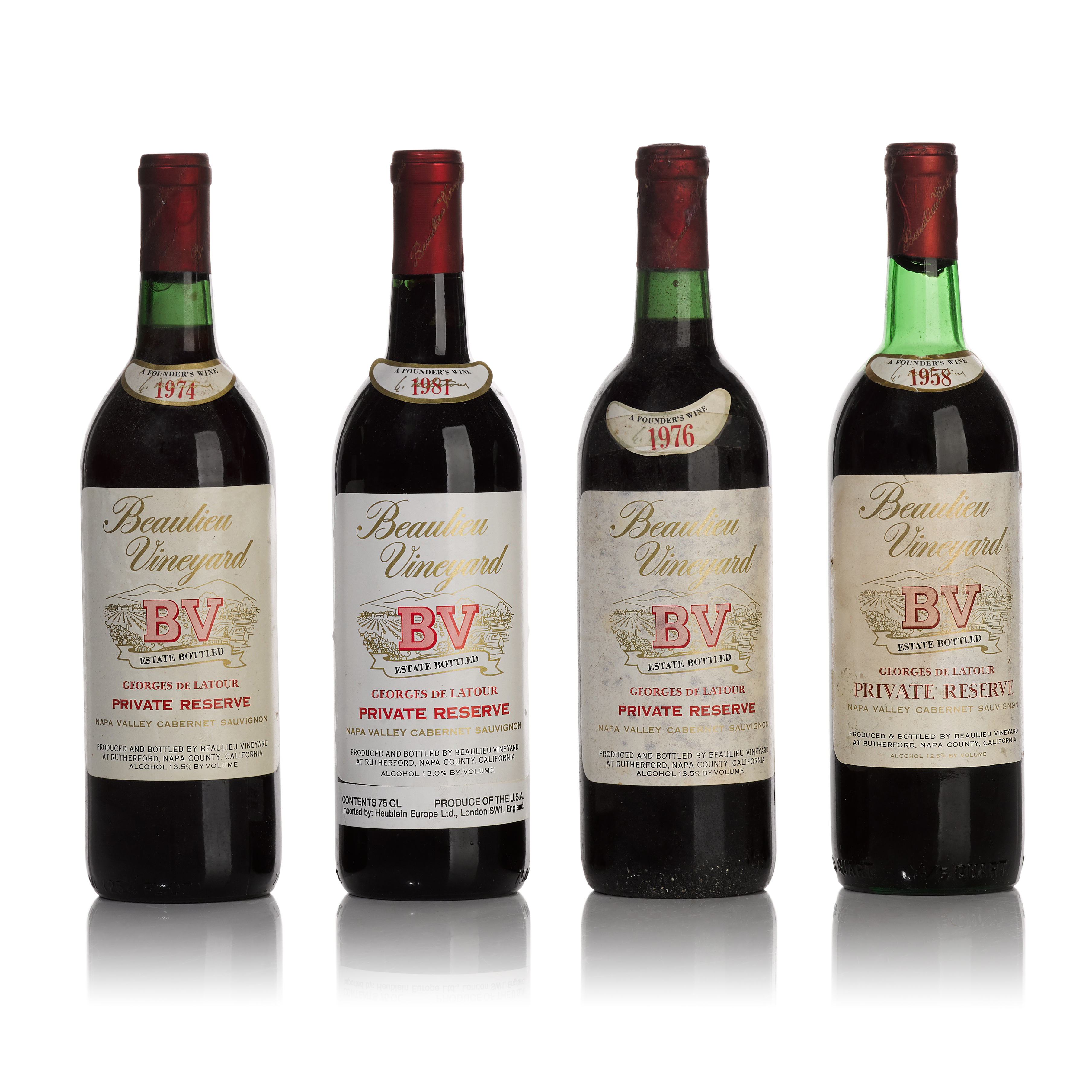 Beaulieu Vineyard Georges De Latour Private Reserve 1951 To 1981 12 Bt A Connoisseur S Classic Cellar Finest Rarest Wines Sotheby S