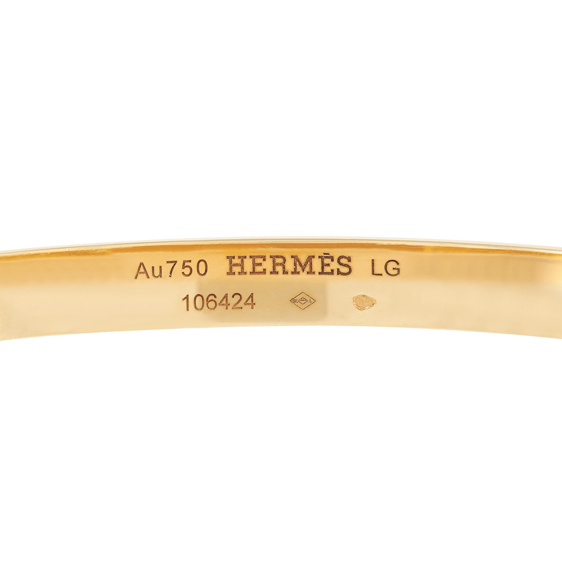 Hermès Gold Collier De Chien Bangle Bracelet Available For
