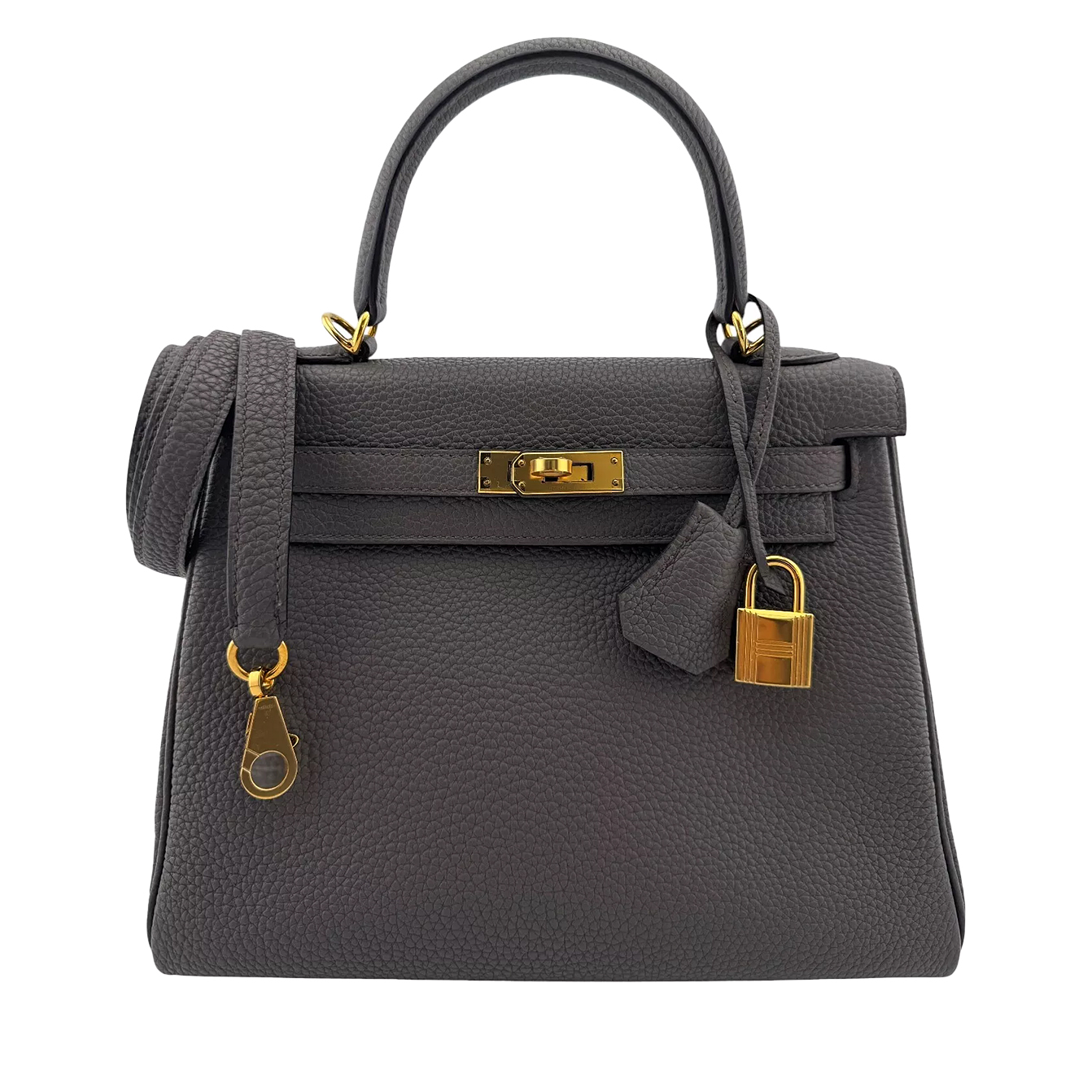 Hermès Etain Togo Retourne Kelly 25 Gold Hardware, 2020 Available